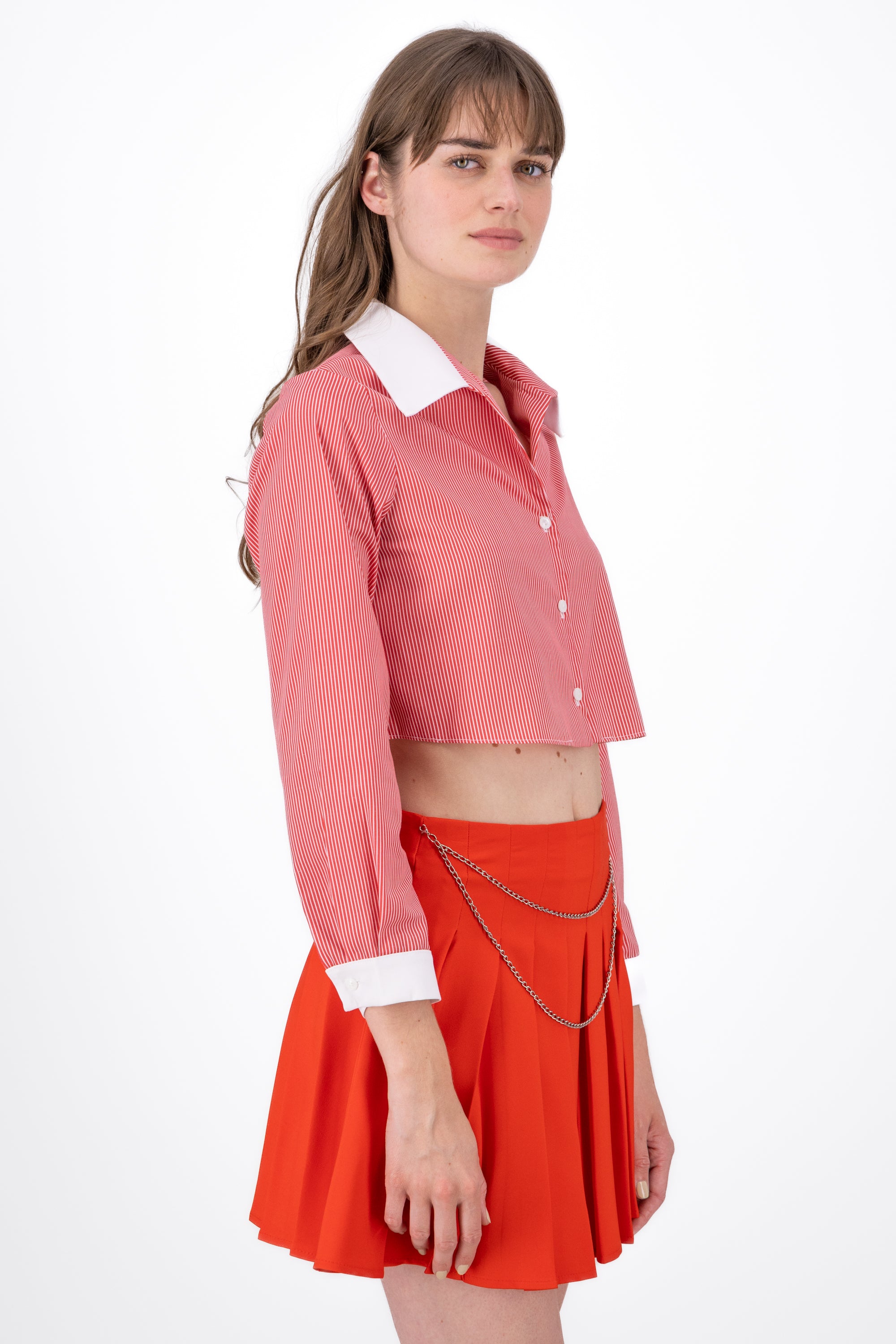 Camisa Crop Contraste ROJO