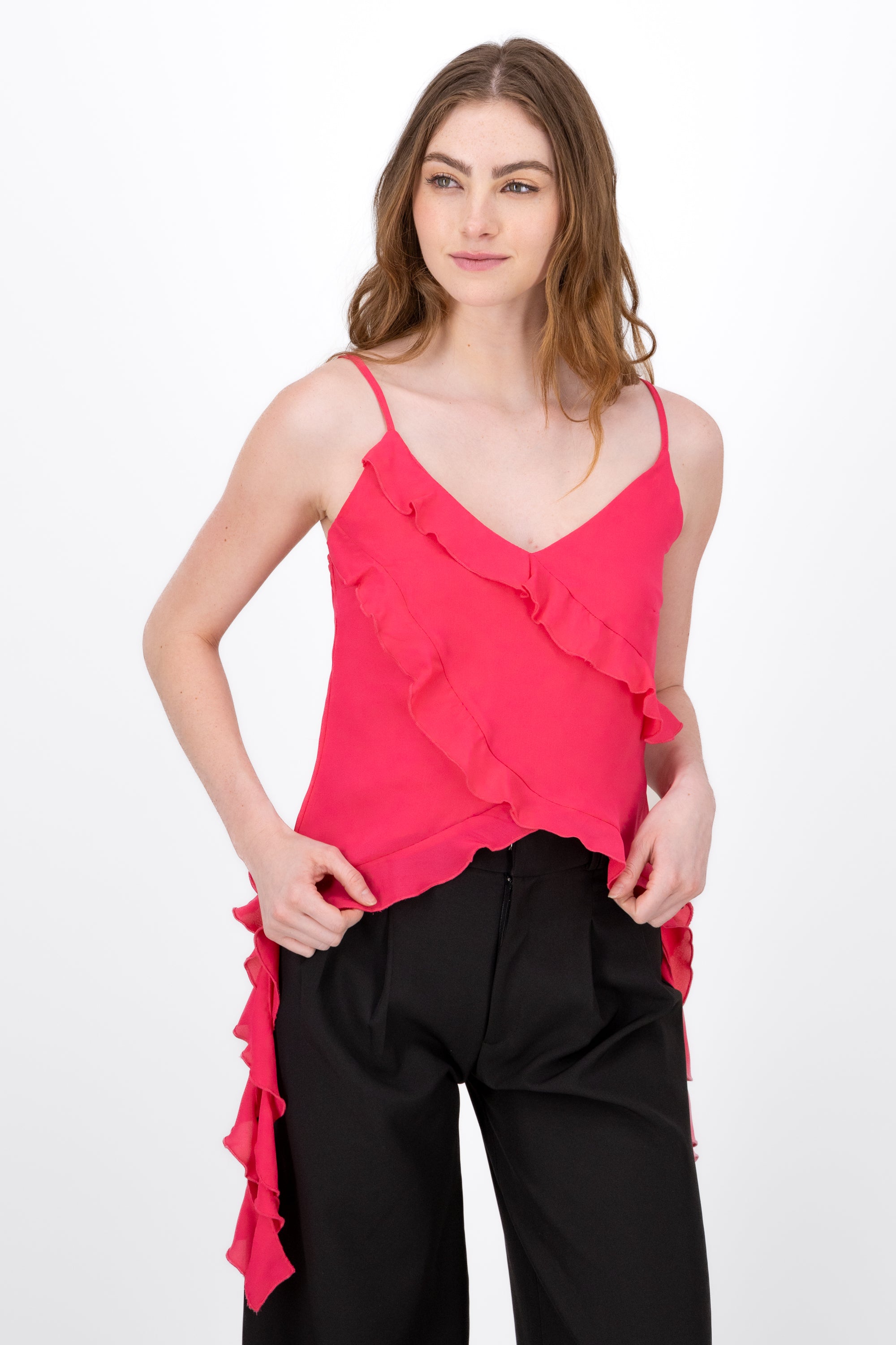 Blusa Tirantes Detalle Olanes FIUSHA