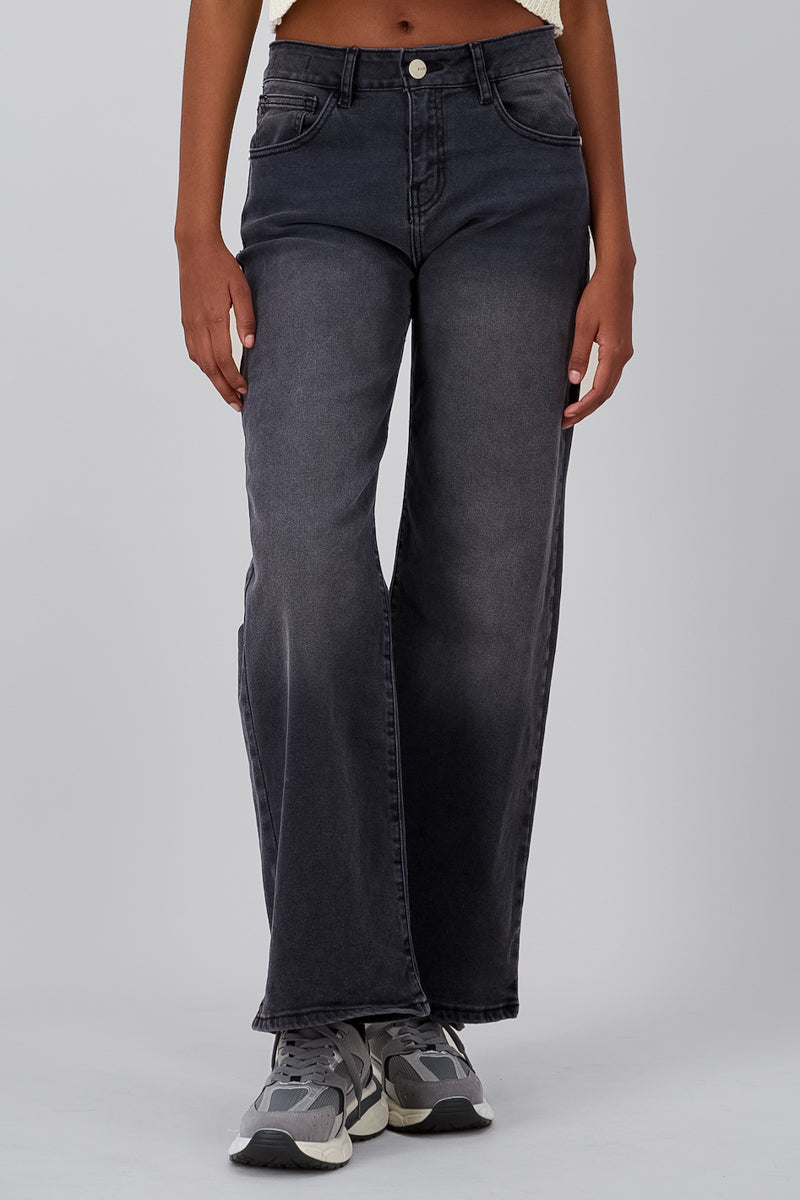 Jeans Straight Constraste GRIS