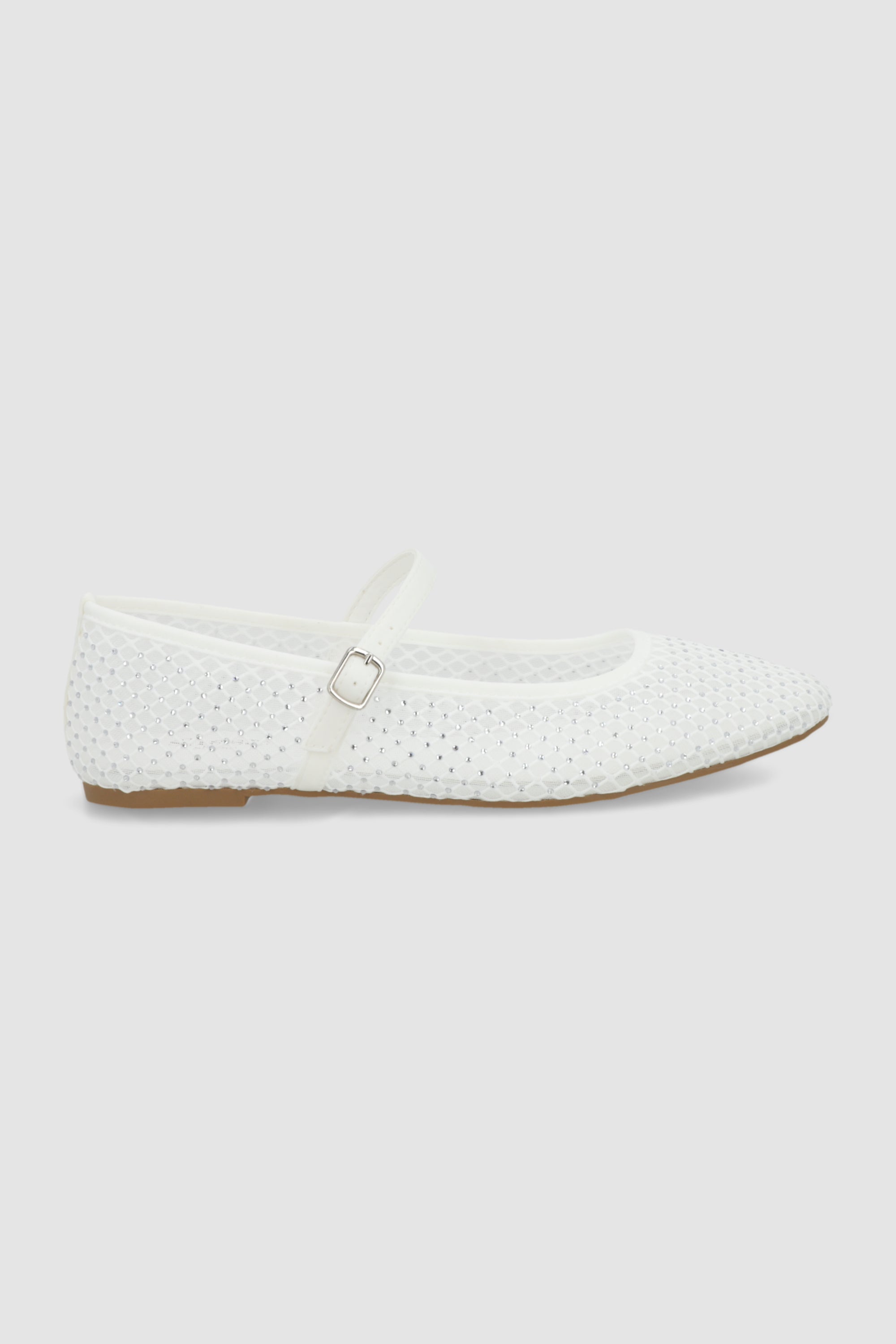 Flat malla brillos correa BLANCO