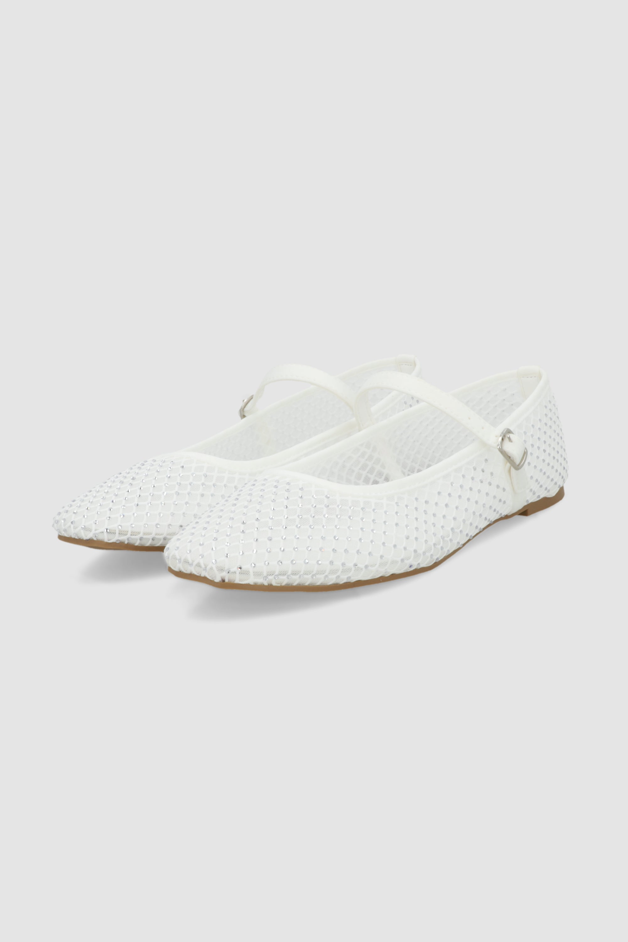 Flat malla brillos correa BLANCO