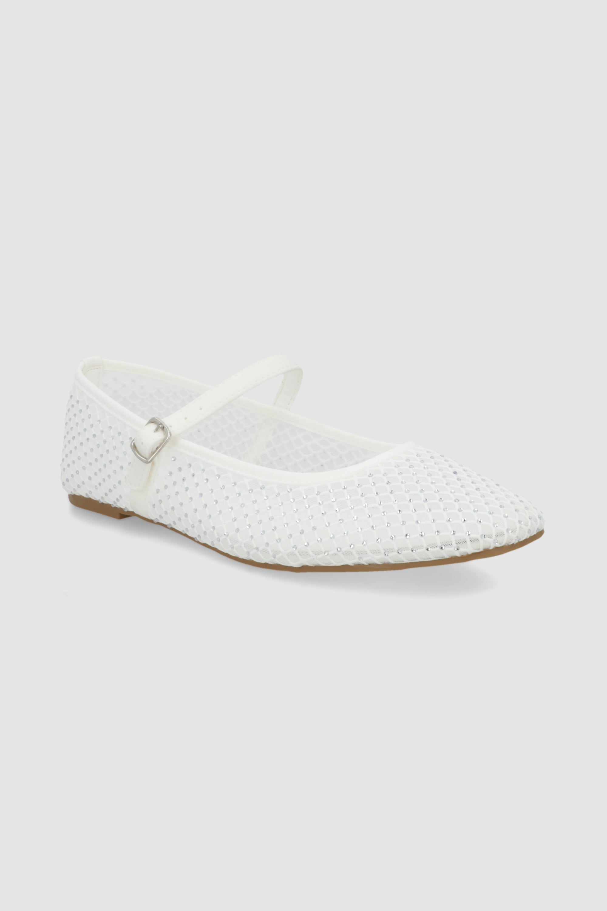 Flat malla brillos correa BLANCO