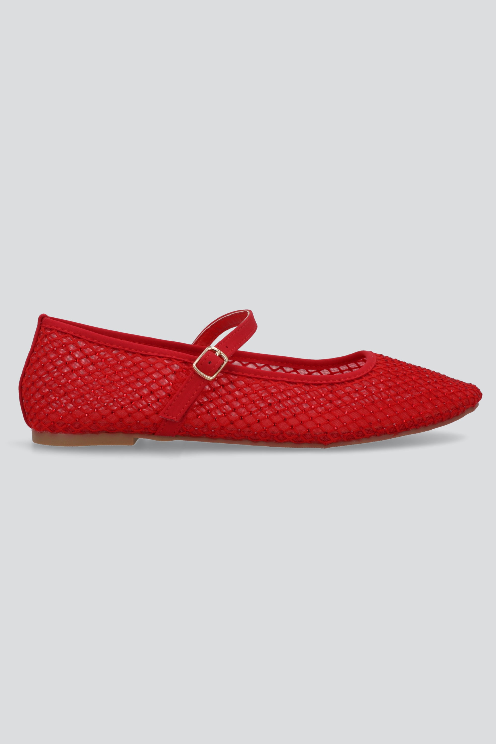 Flat malla brillos correa ROJO