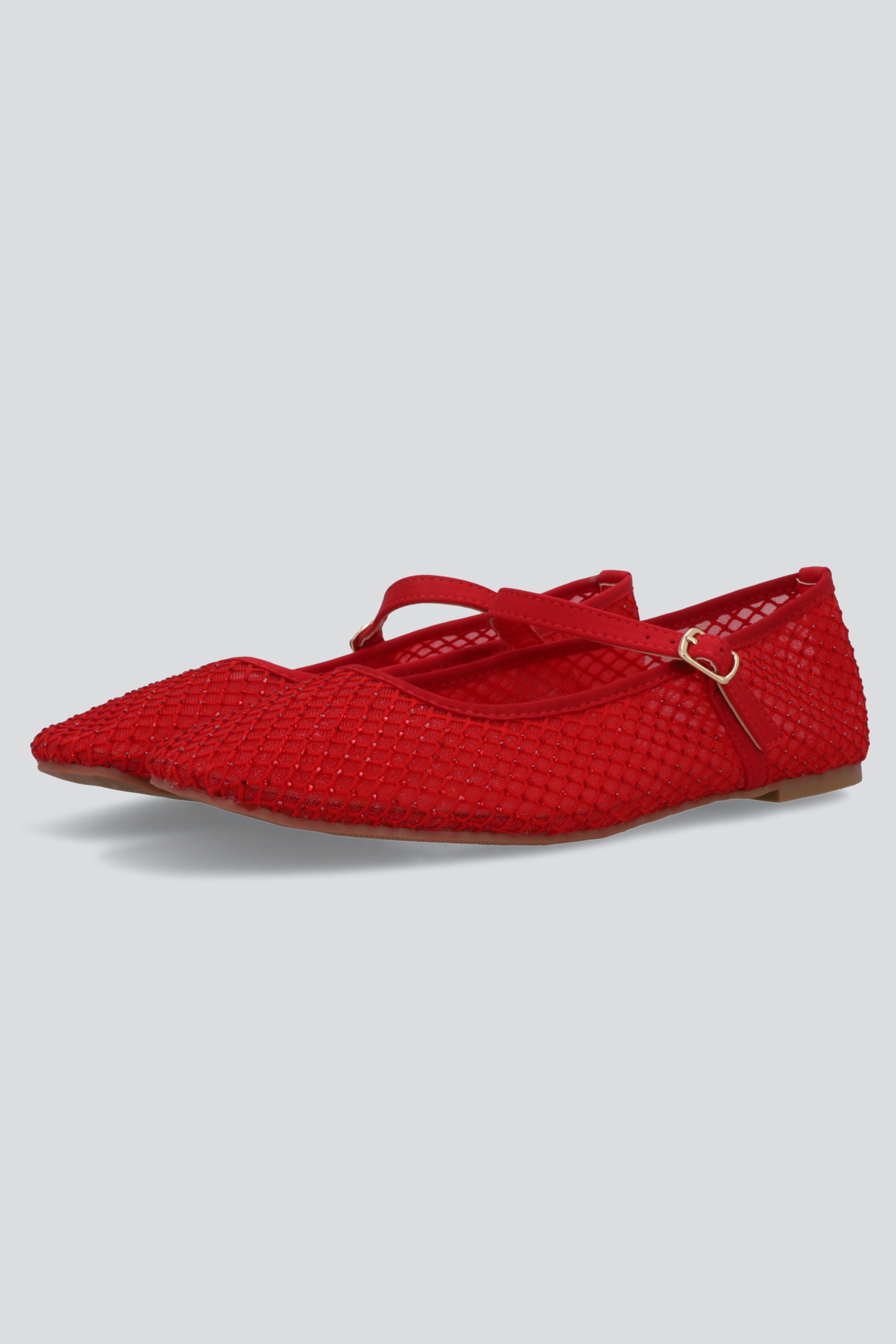 Flat malla brillos correa ROJO