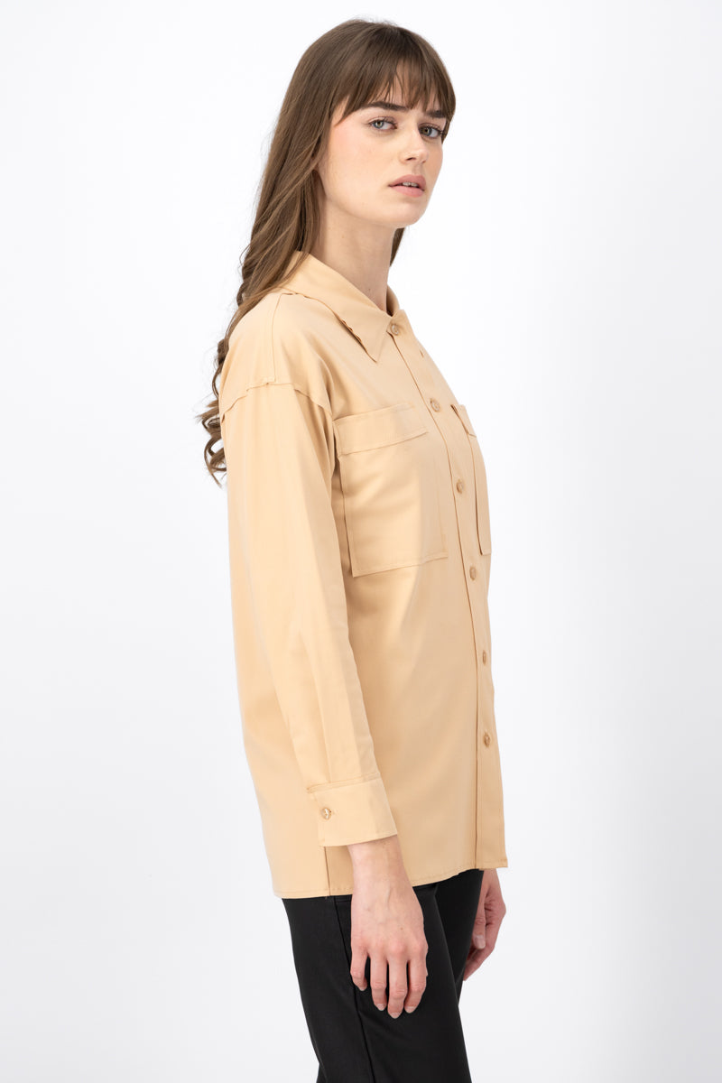 Sobrecamisa larga fluida NUDE