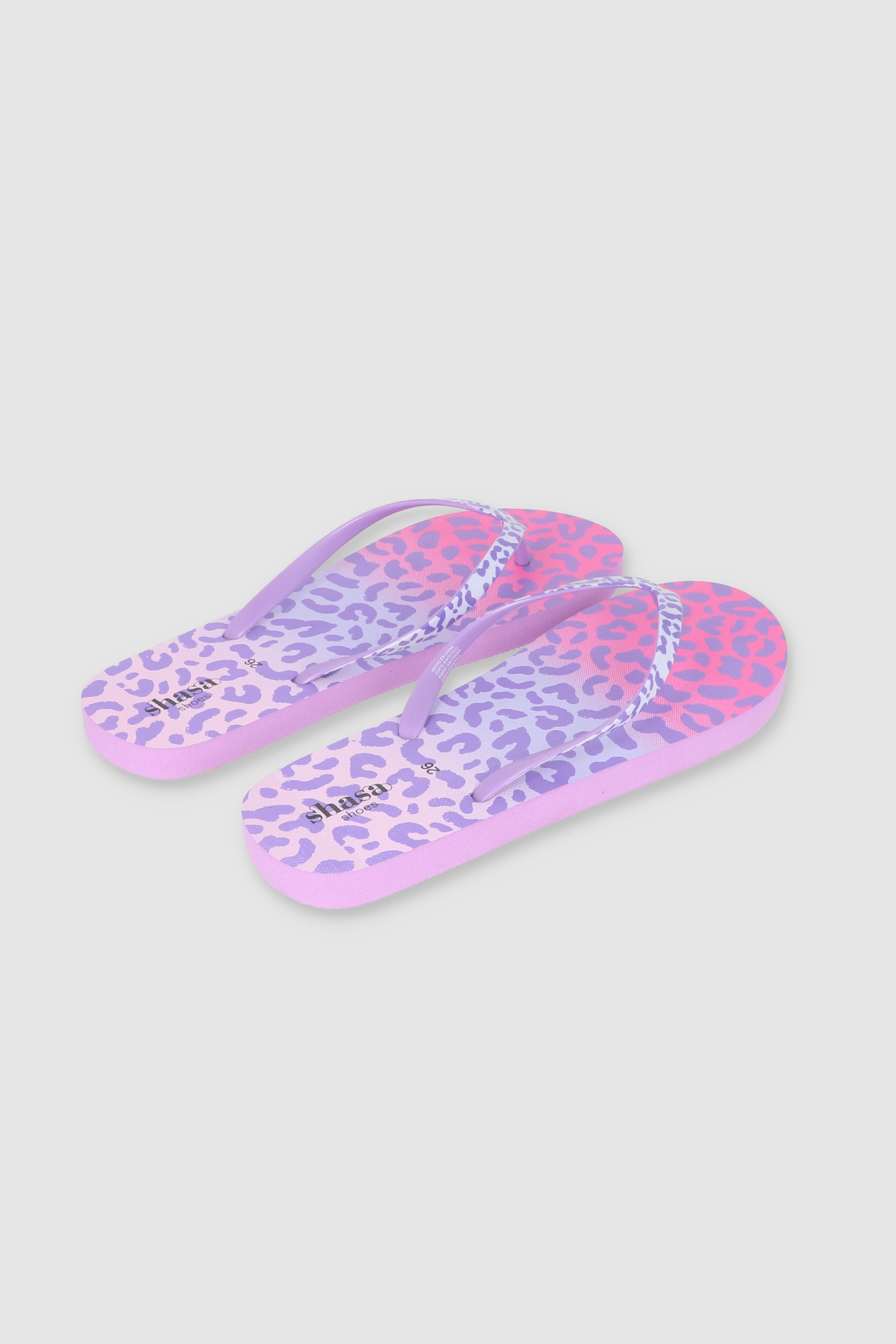 FLIP FLOPS ANIMAL PRINT DEGRADADO MORADO COMBO