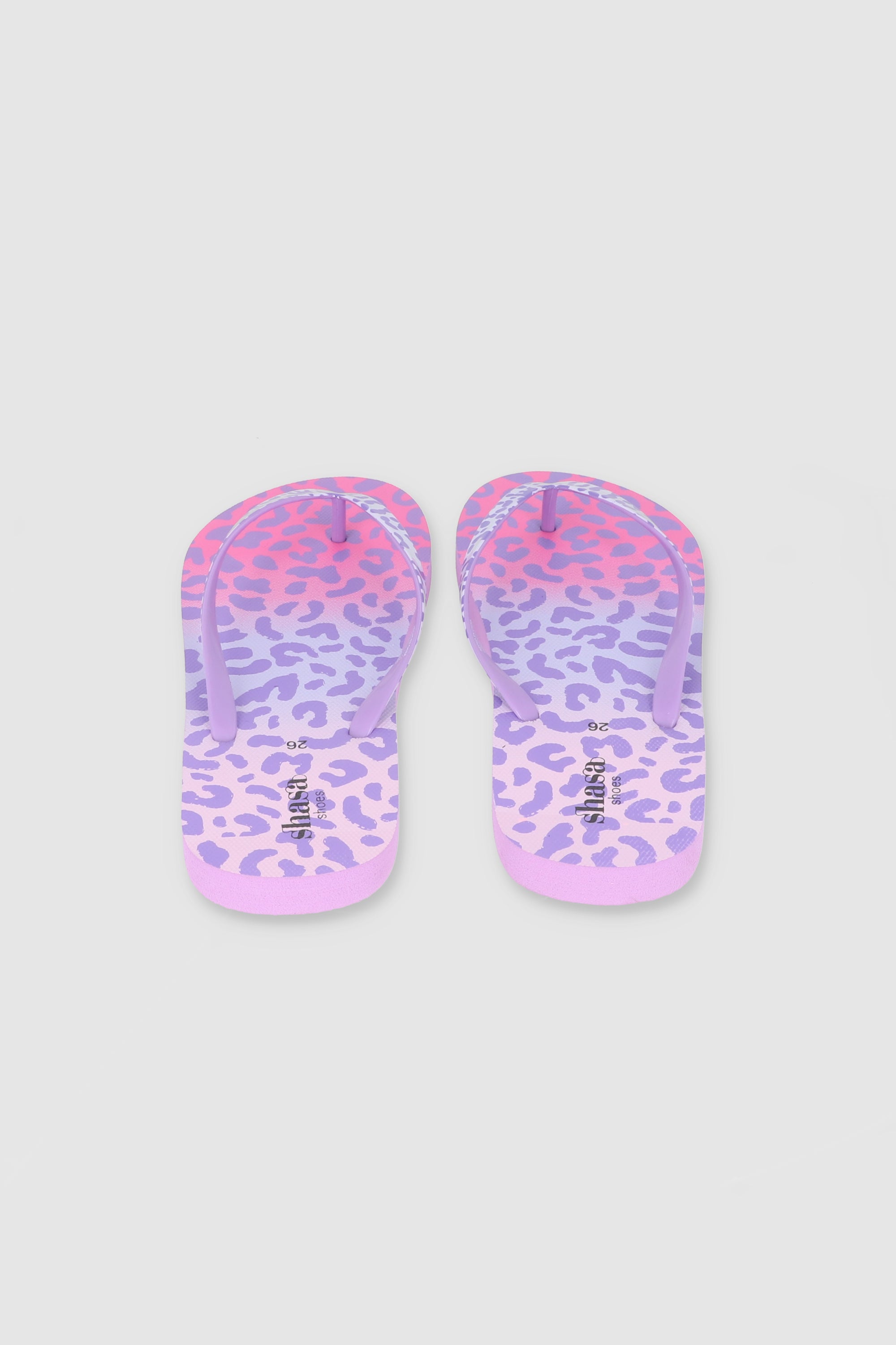 FLIP FLOPS ANIMAL PRINT DEGRADADO MORADO COMBO