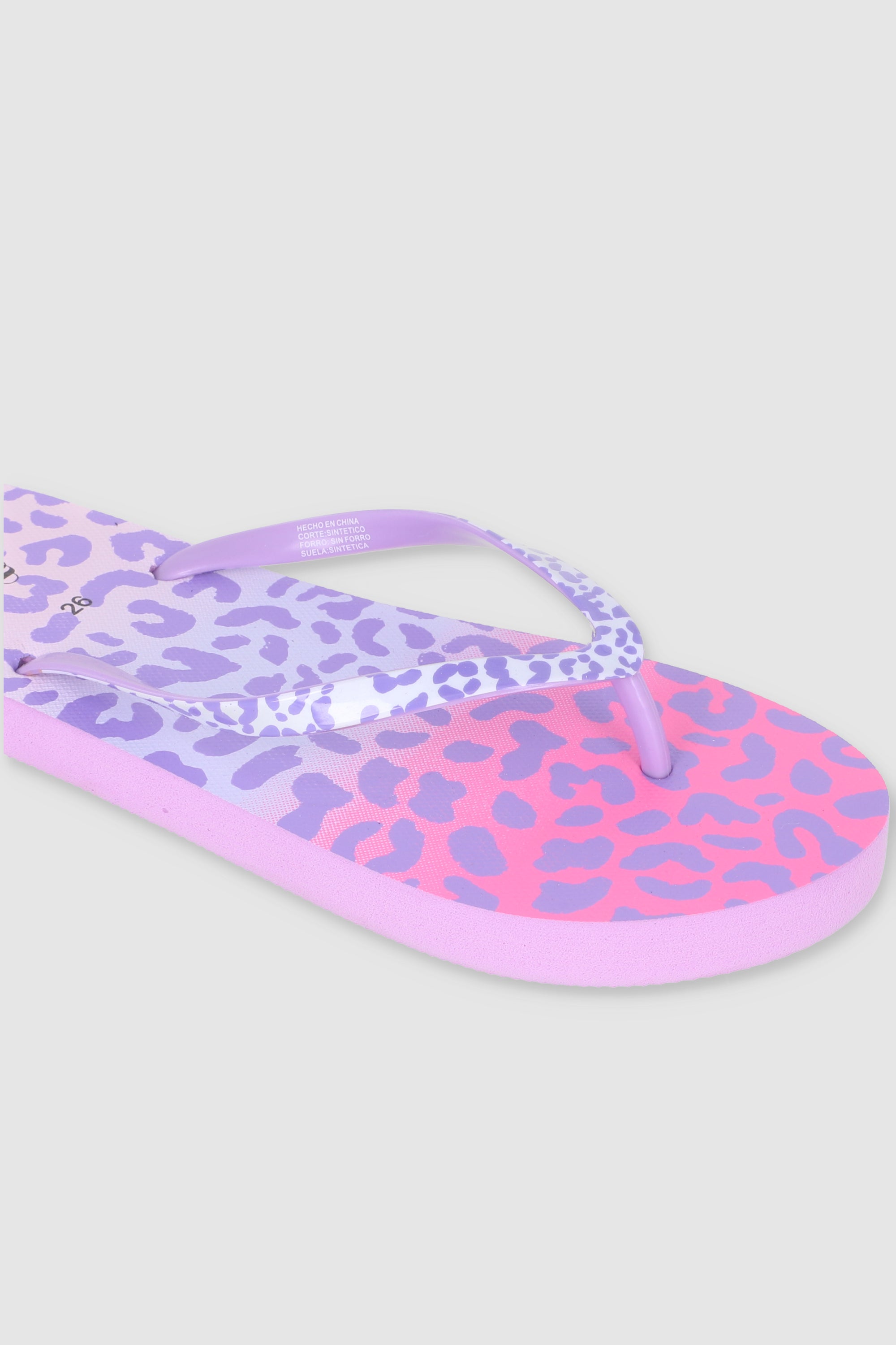 FLIP FLOPS ANIMAL PRINT DEGRADADO MORADO COMBO