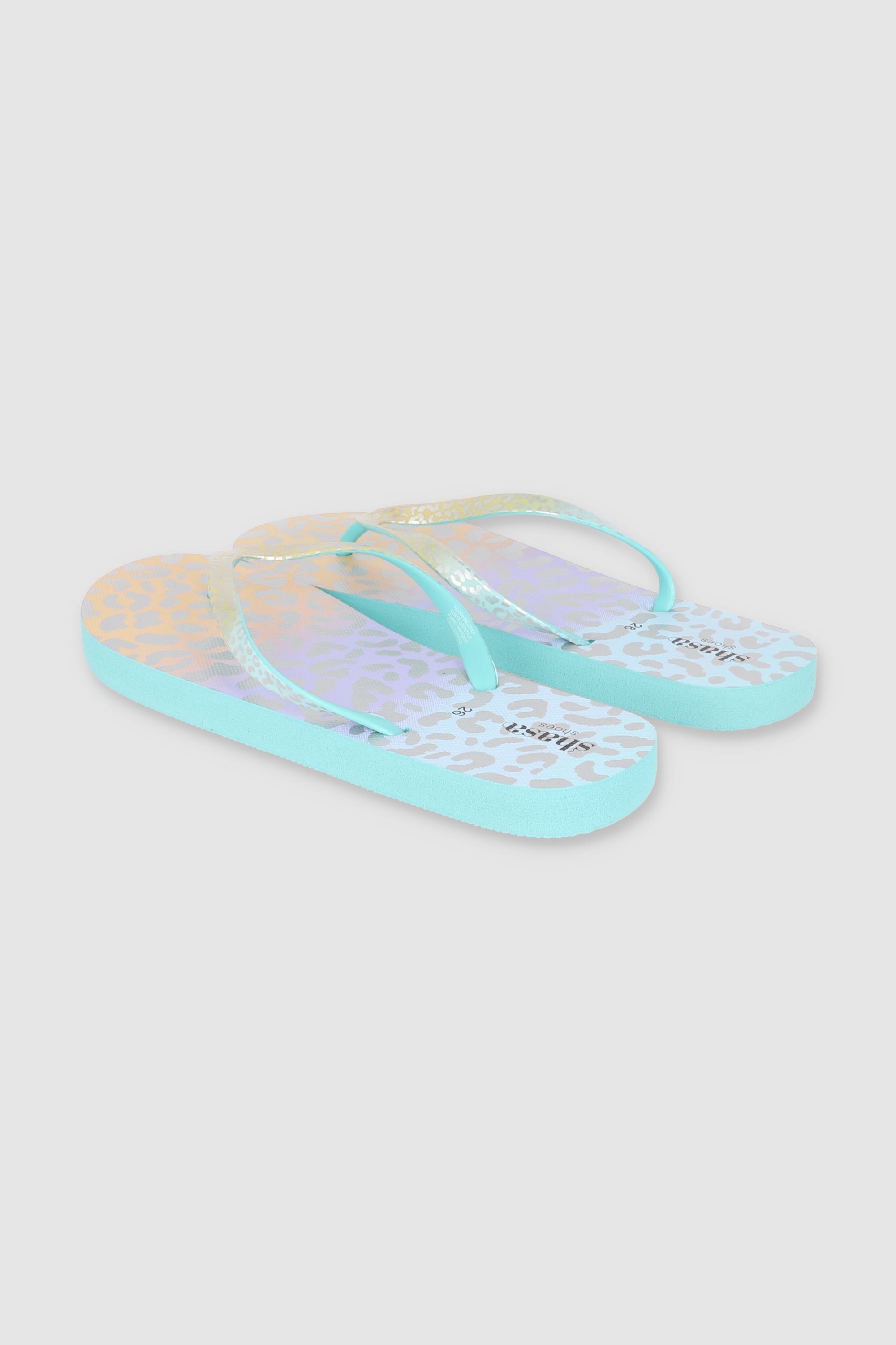 FLIP FLOPS ANIMAL PRINT METALICO AZUL COMBO