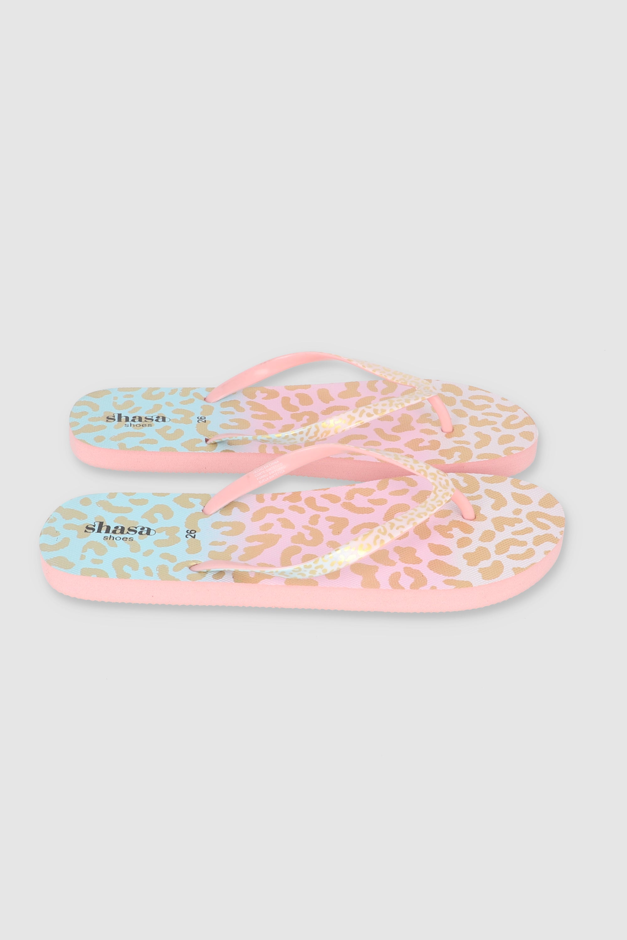 FLIP FLOPS ANIMAL PRINT METALICO MULTICOLOR PASTEL