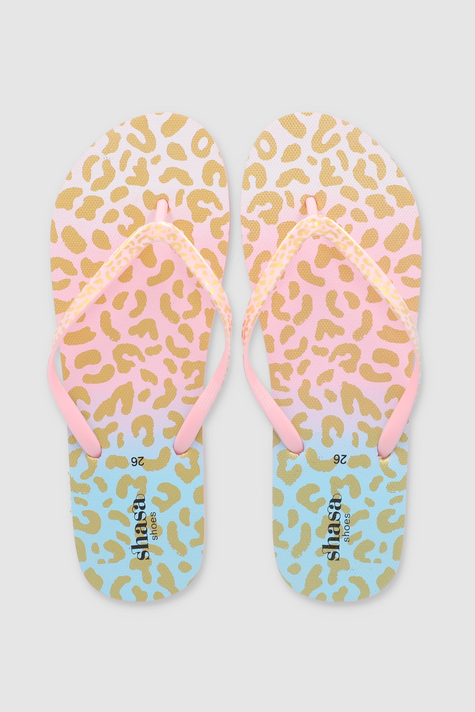 Flip Flops Animal Print Metálico