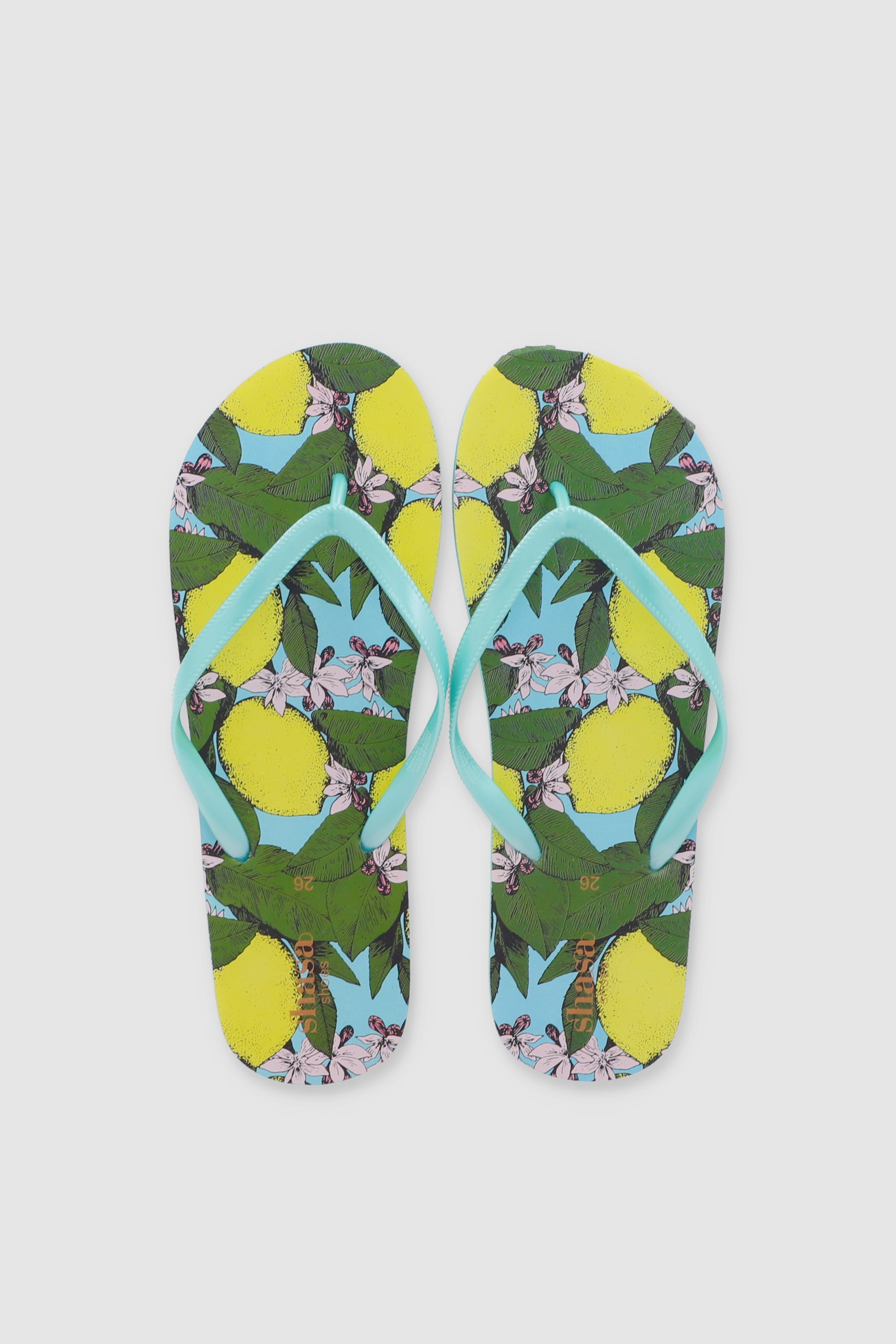 FLIP FLOPS LIMONES AZUL