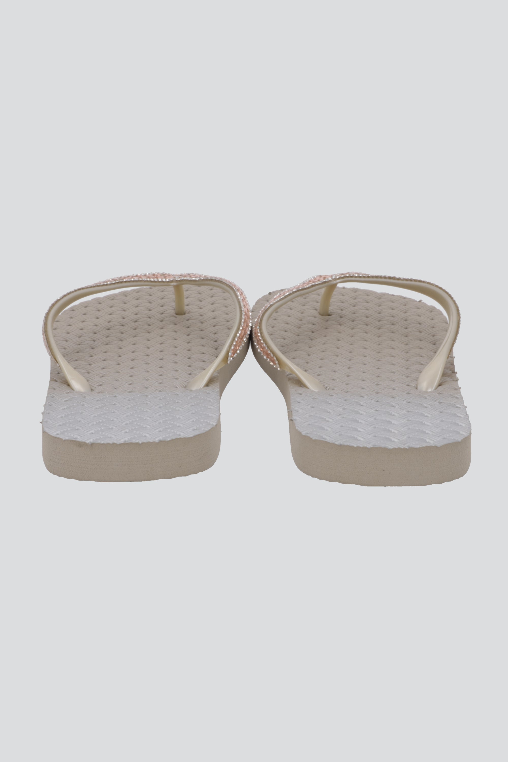 Flip Flops Textura Canasta Chinela Brillos CAFE