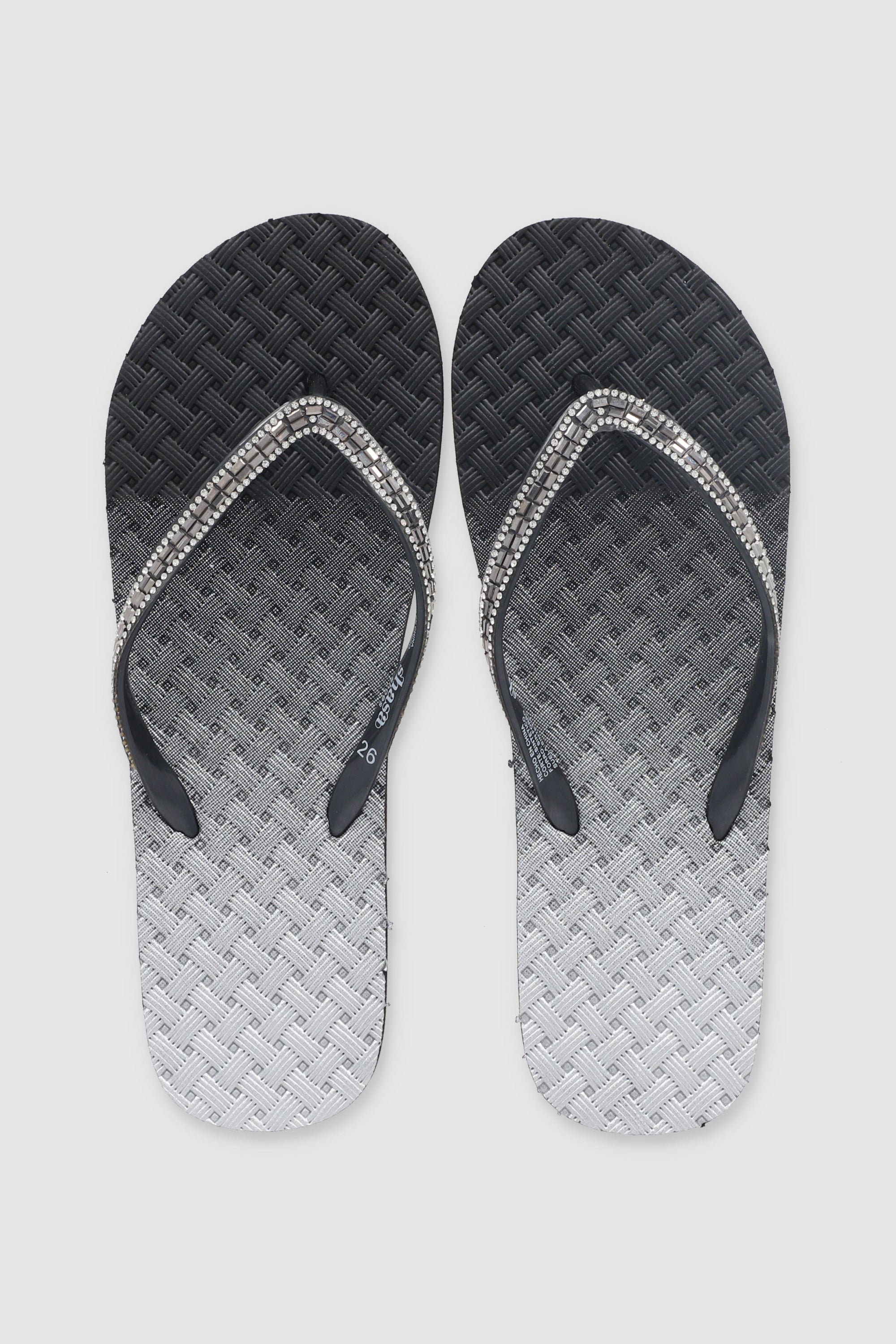 Flip Flops Textura Canasta Chinela Brillos