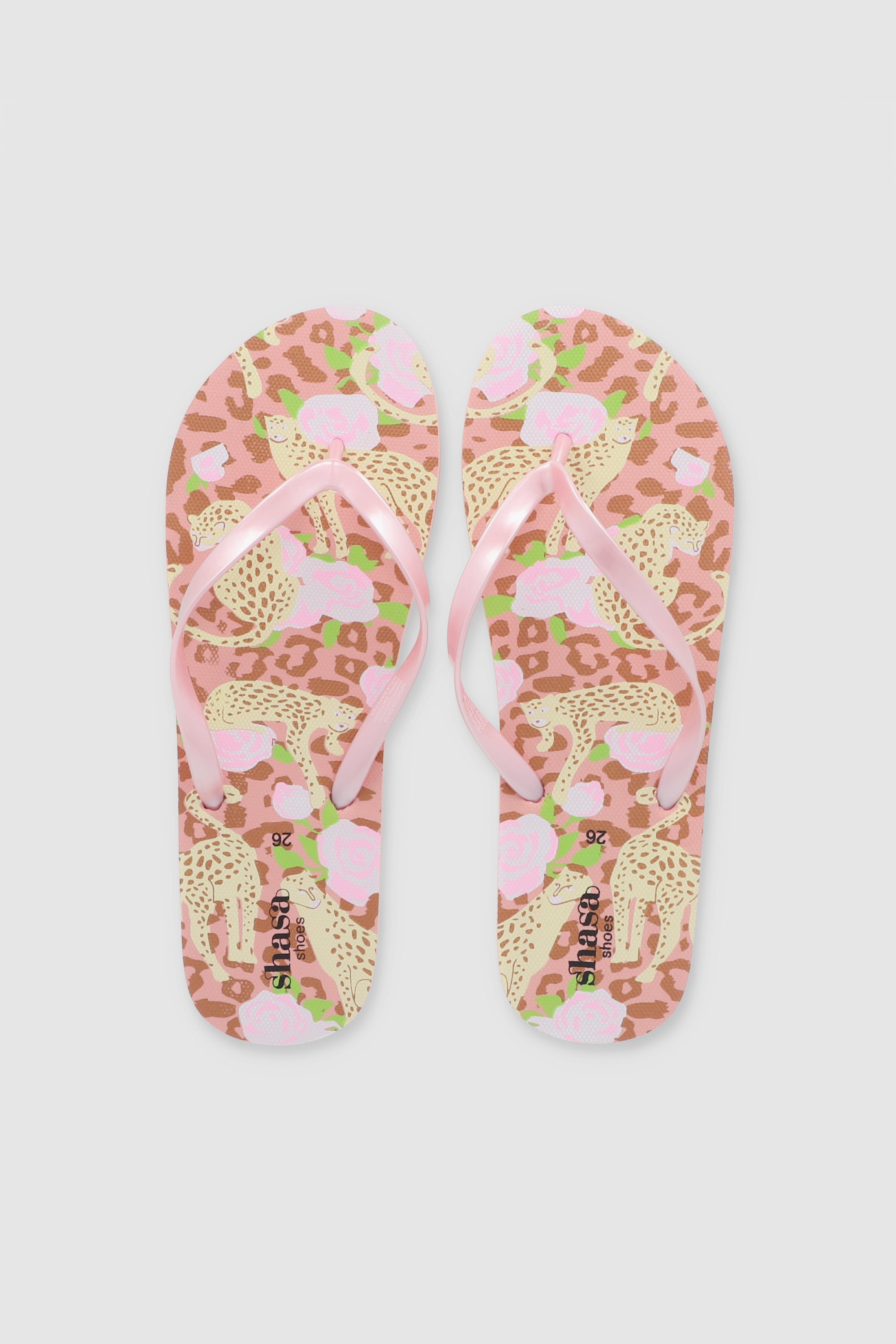 FLIP FLOPS ANIMAL PRINT ROSA BEIGE