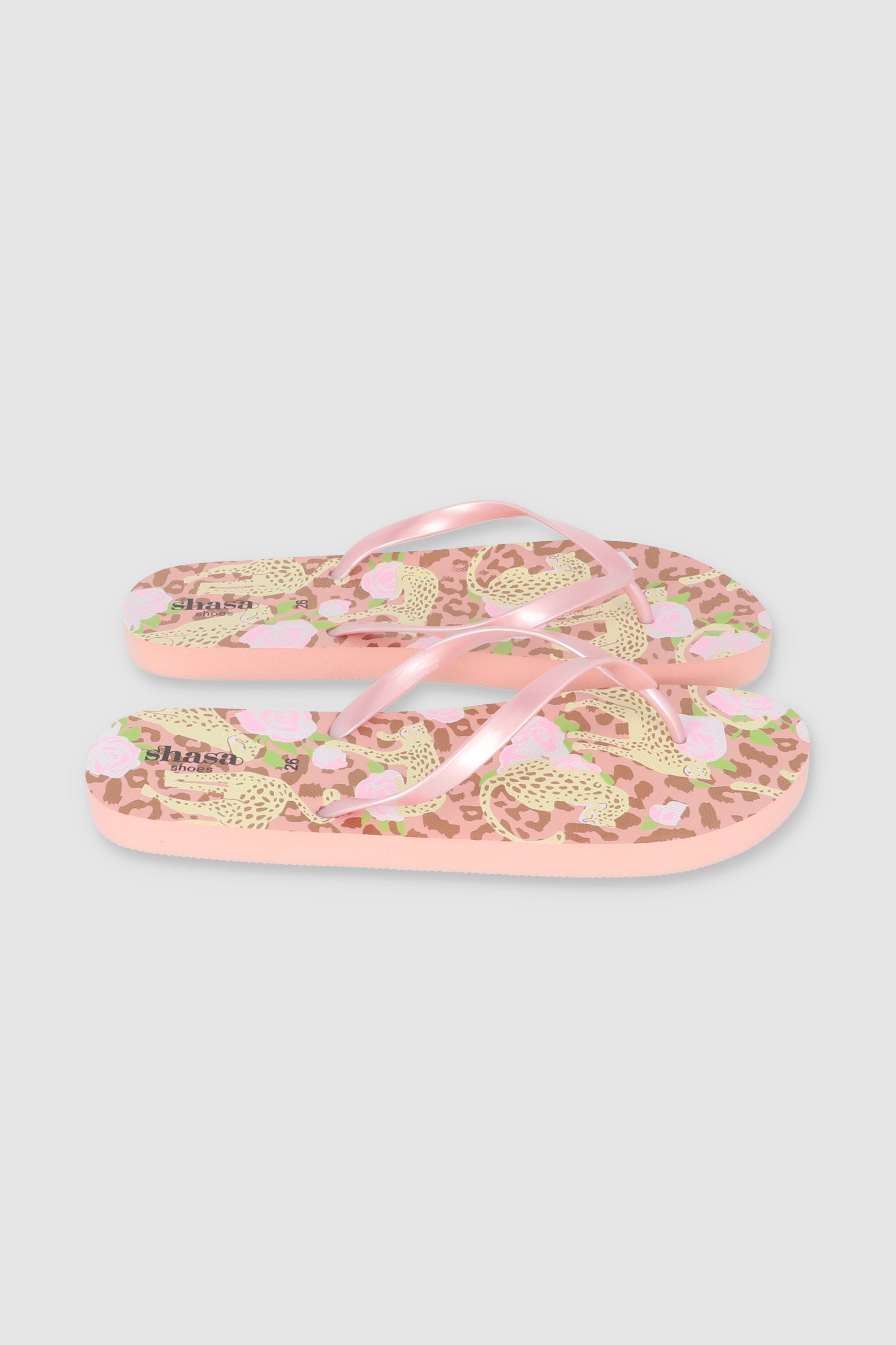 FLIP FLOPS ANIMAL PRINT ROSA BEIGE