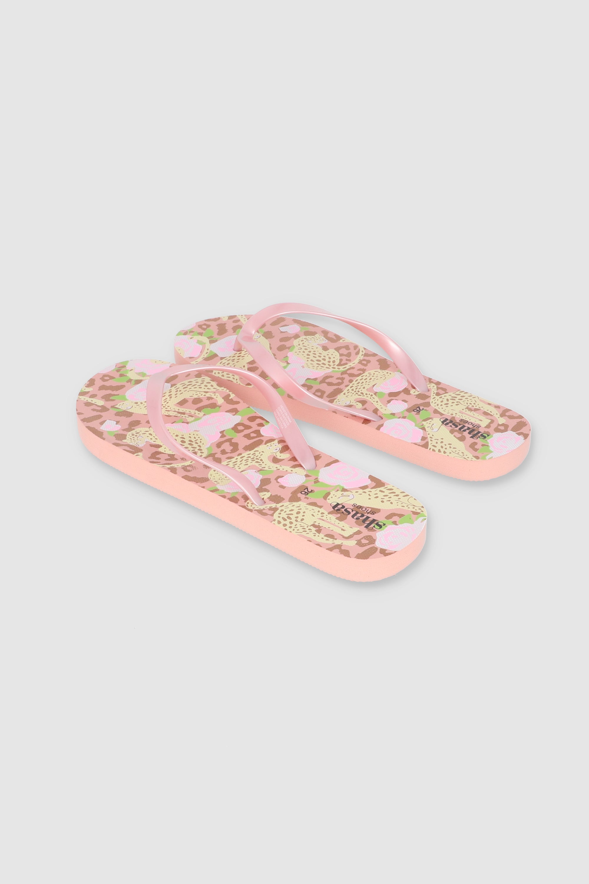 FLIP FLOPS ANIMAL PRINT ROSA BEIGE