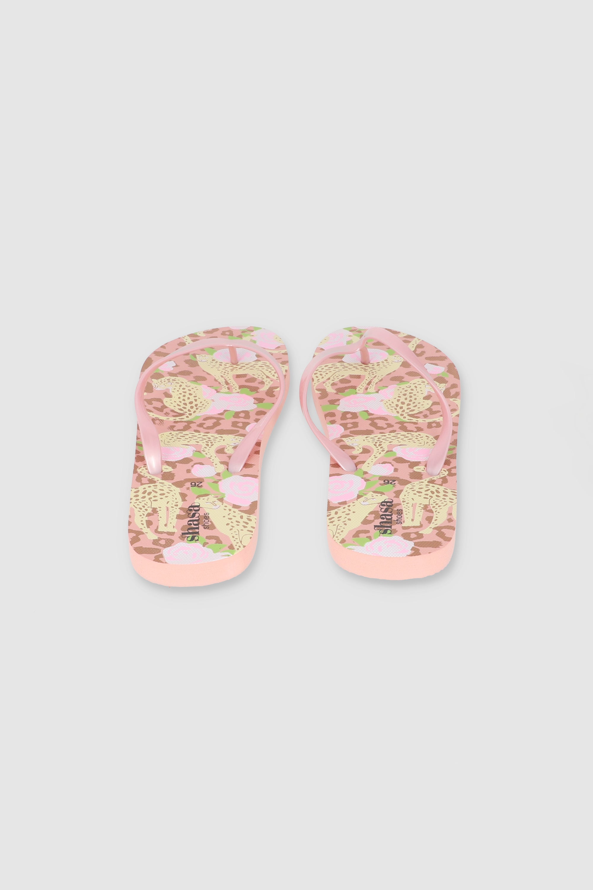 FLIP FLOPS ANIMAL PRINT ROSA BEIGE