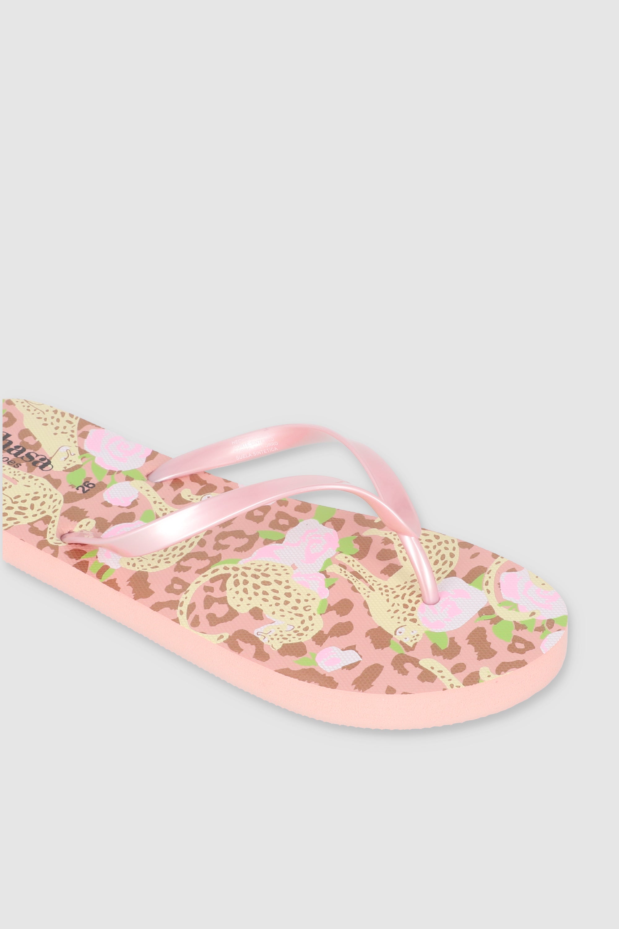 FLIP FLOPS ANIMAL PRINT ROSA BEIGE