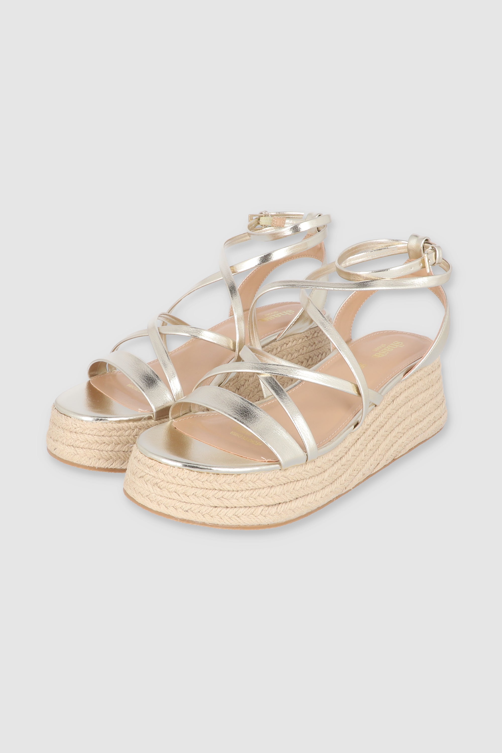 Cuña Yute Laceup ORO