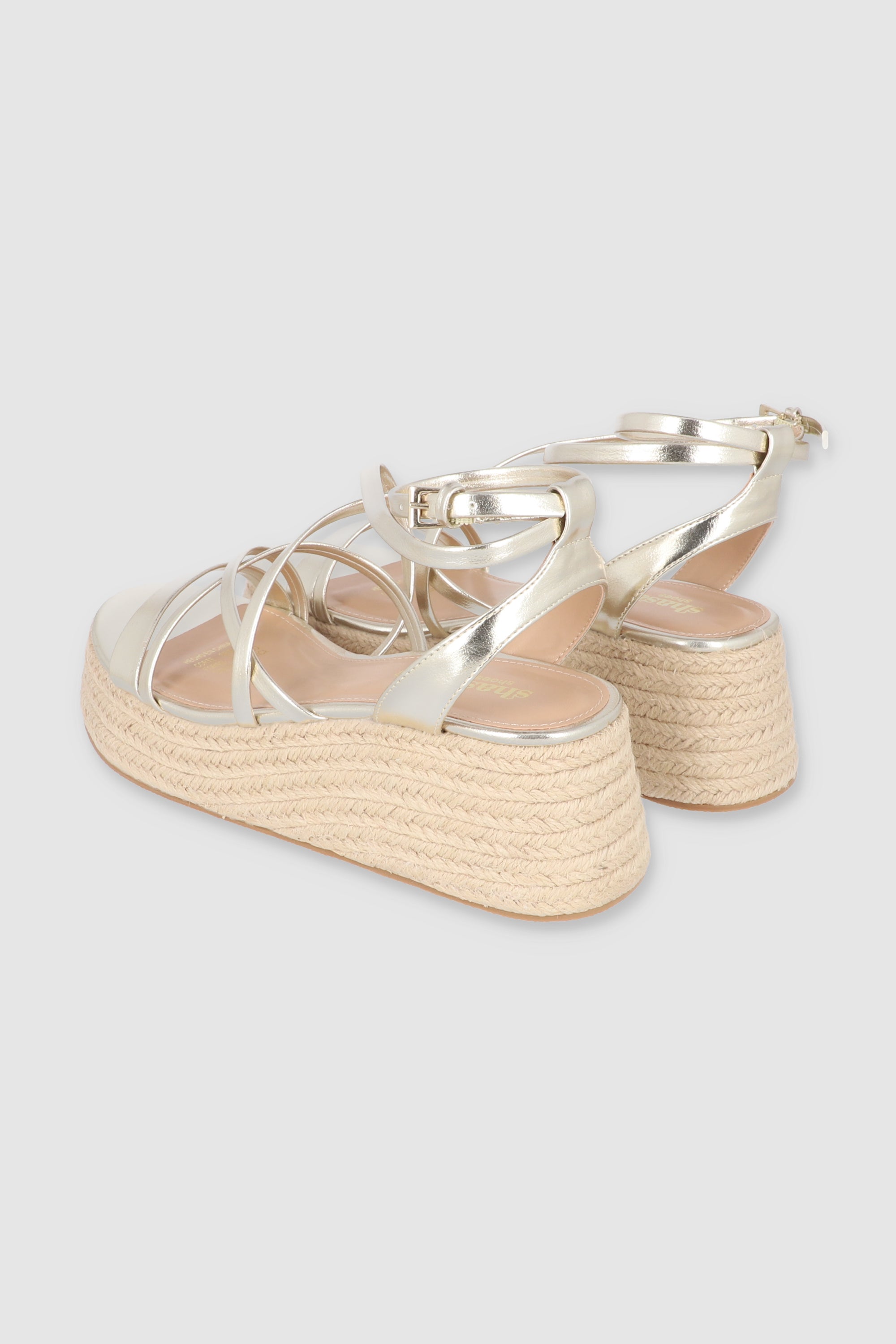 Cuña Yute Laceup ORO