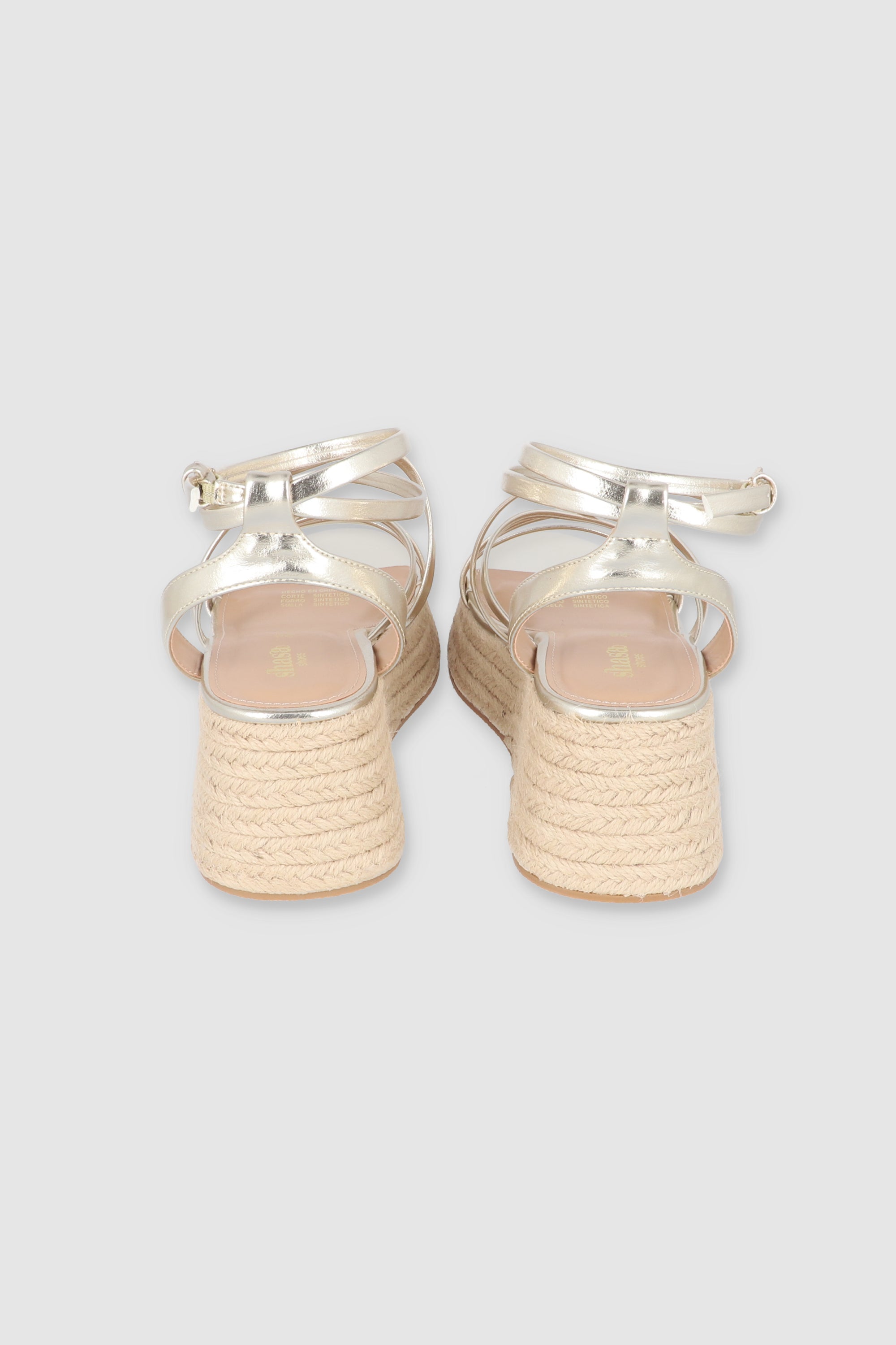 Cuña Yute Laceup ORO