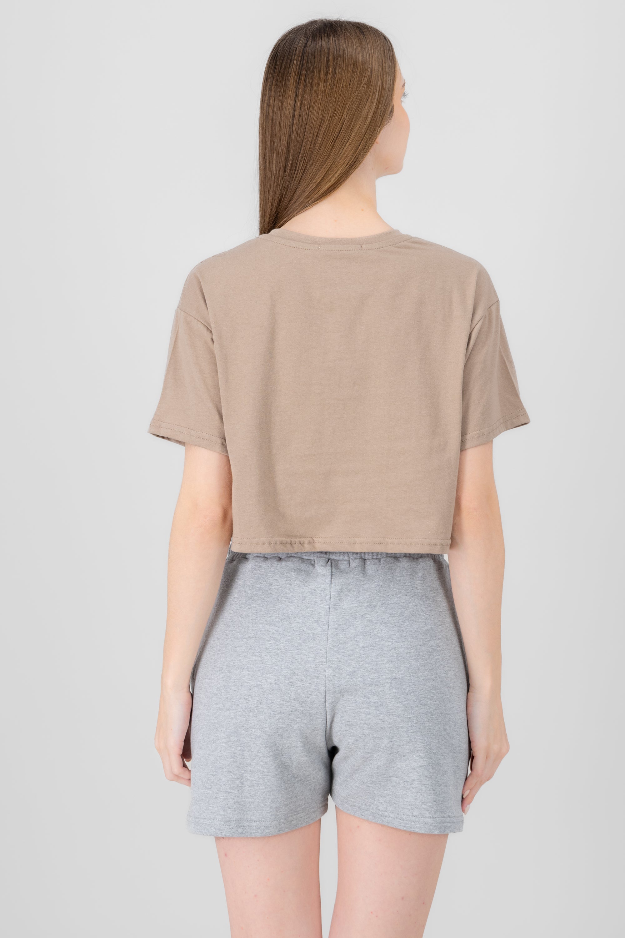 Playera Crop Miami BEIGE