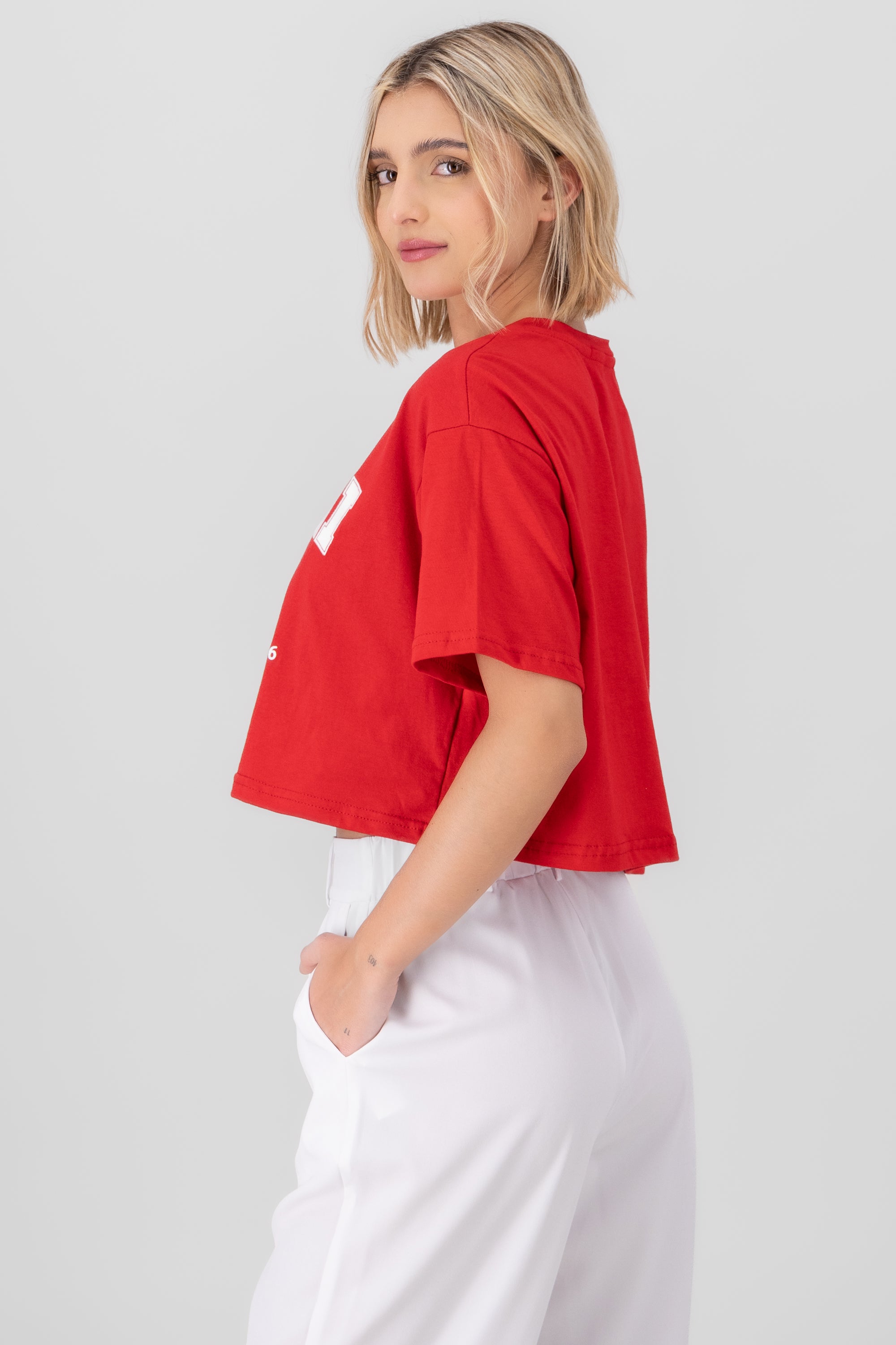 Playera Crop Miami ROJO