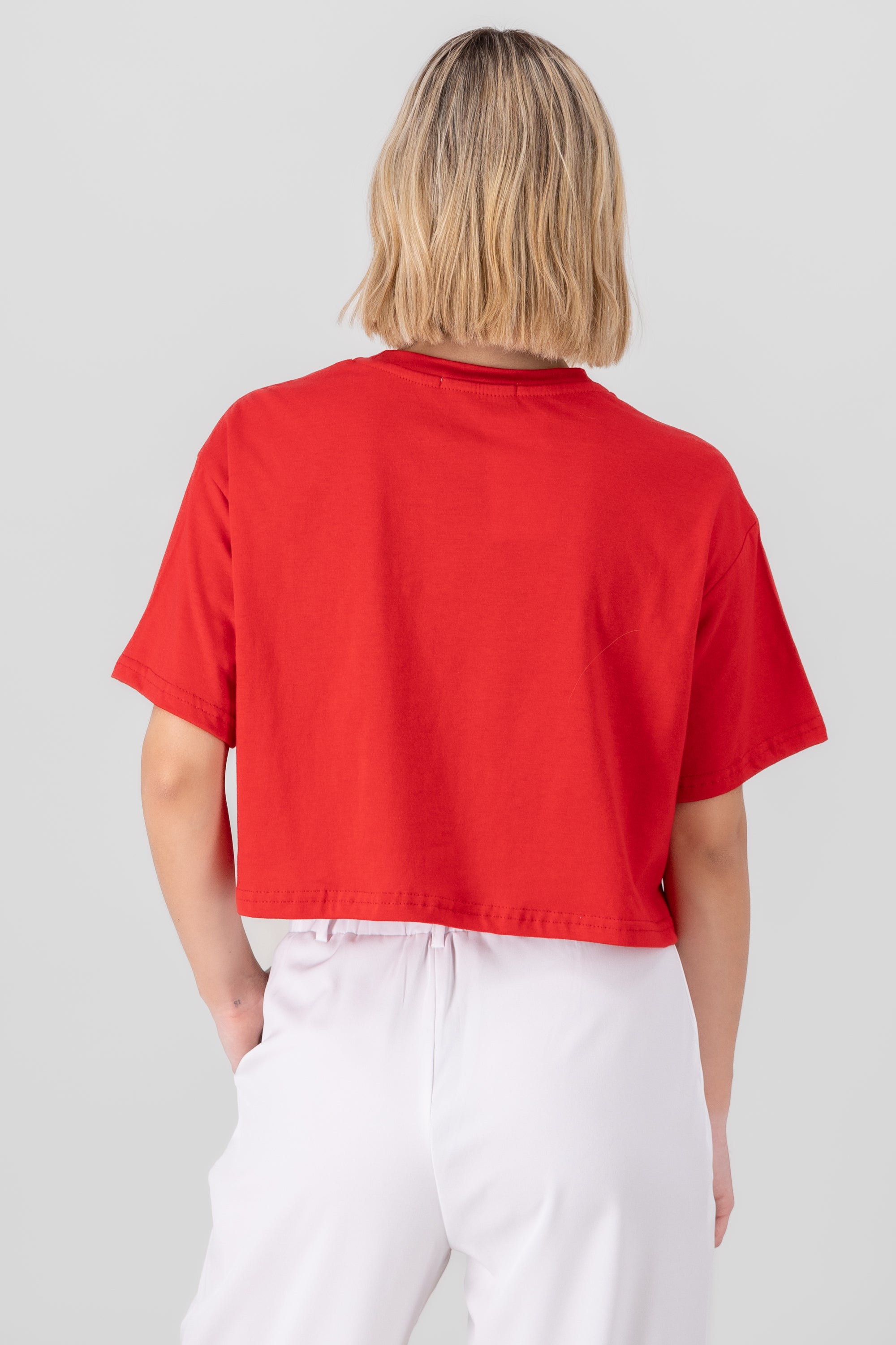 Playera Crop Miami ROJO