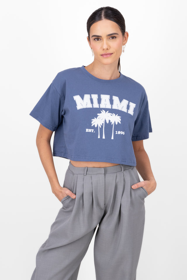 Playera Crop Miami