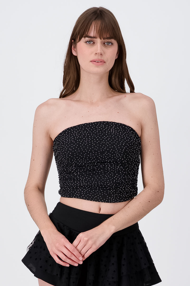 Top Mesh Brillos NEGRO