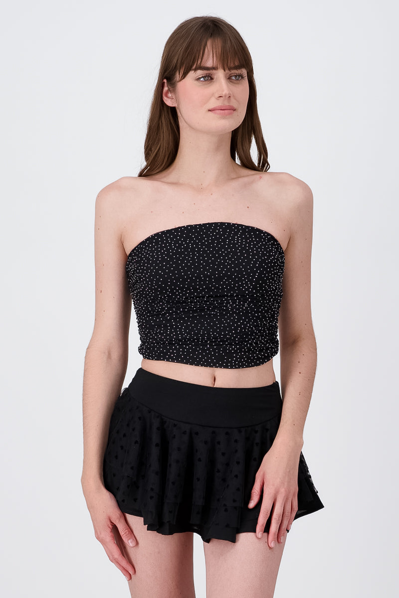 Top Mesh Brillos NEGRO