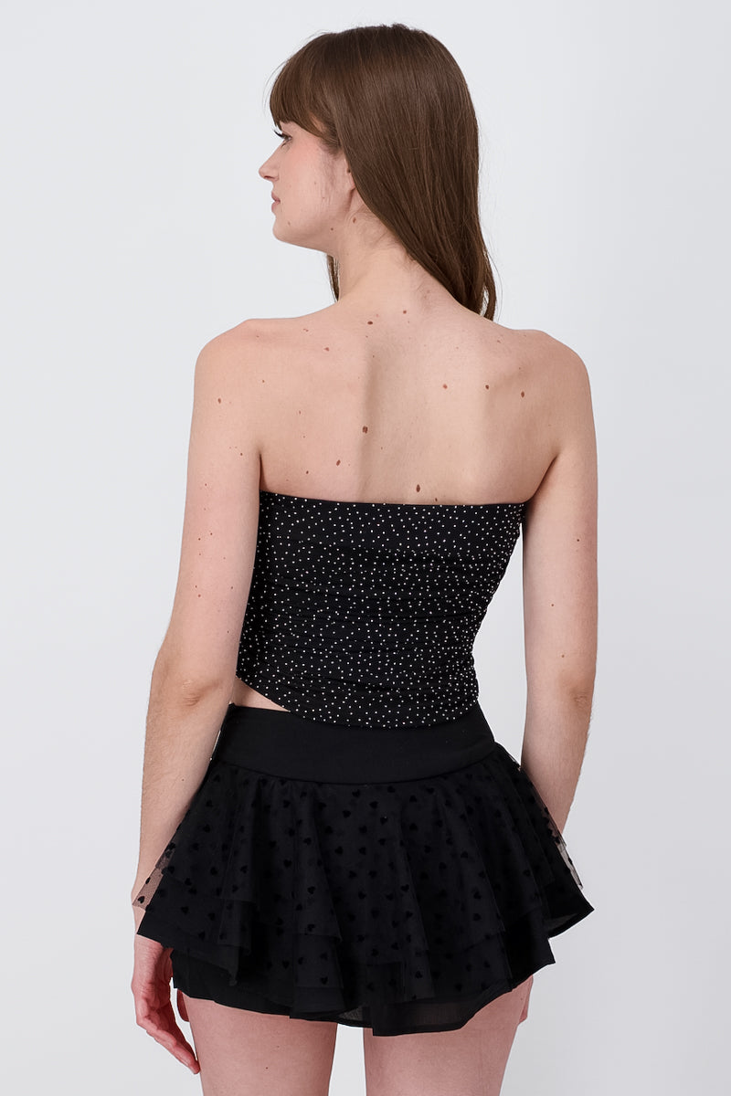 Top Mesh Brillos NEGRO