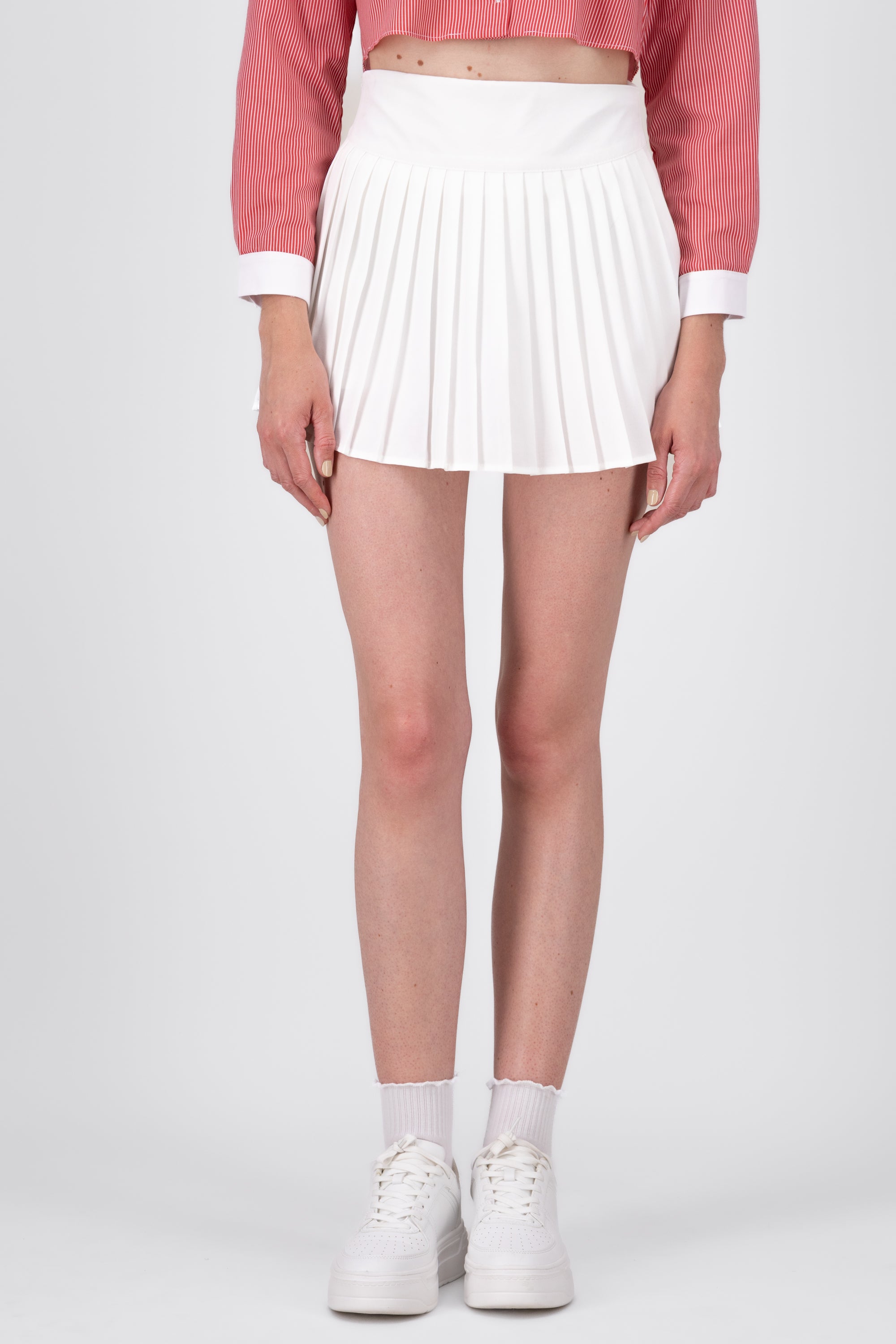 Mini Falda Plisada BLANCO
