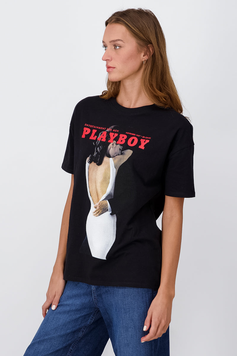 Playera Playboy Portada NEGRO