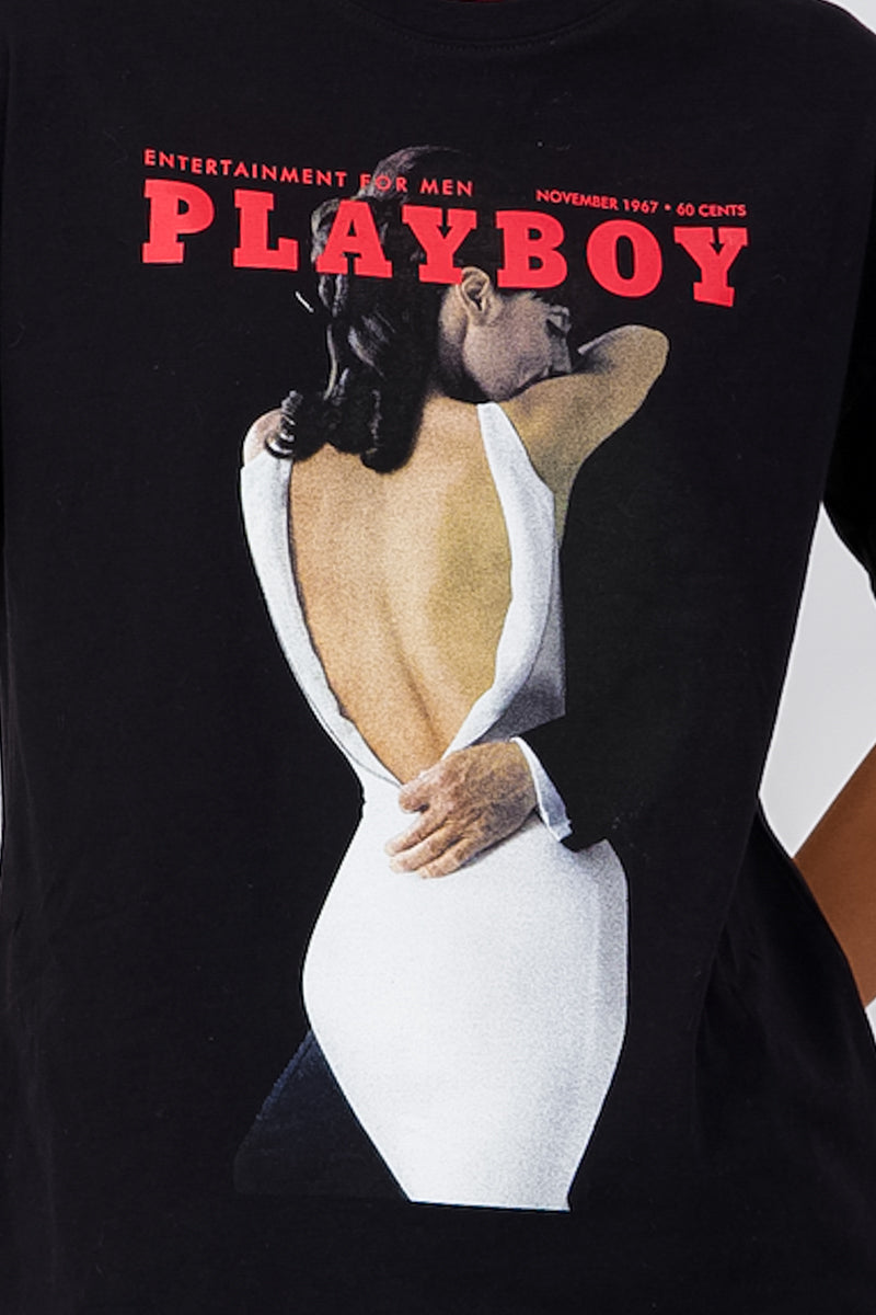 Playera Playboy Portada NEGRO