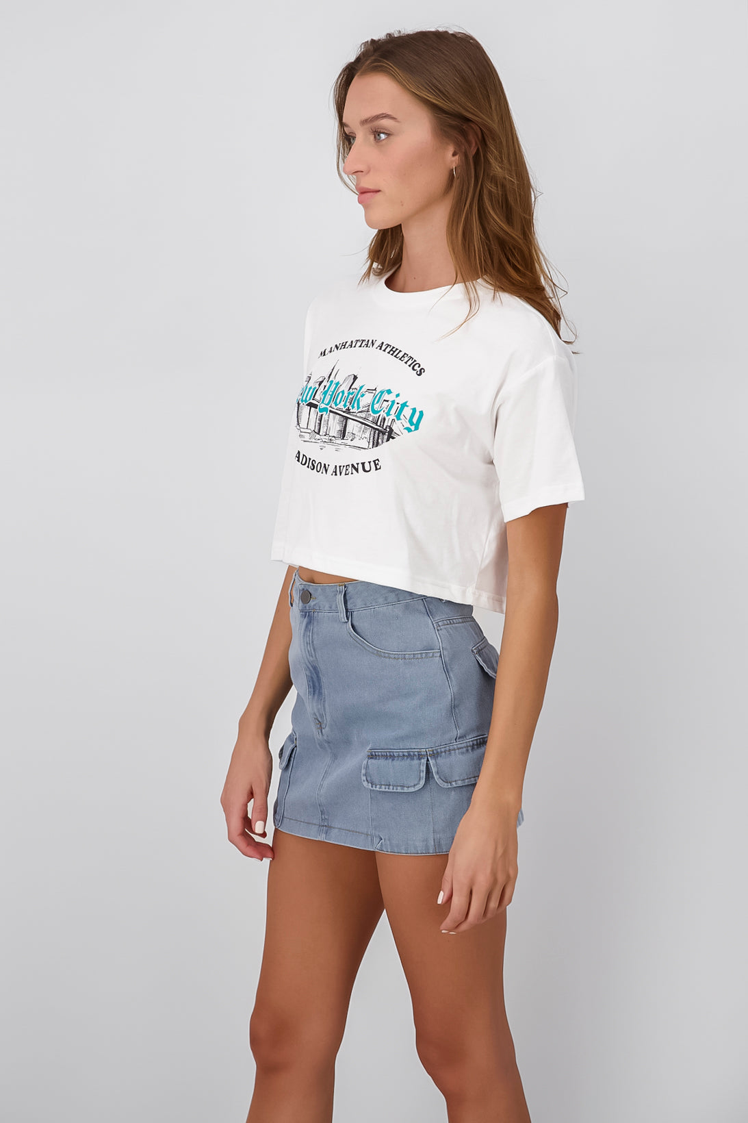 Playera boxy ny BLANCO