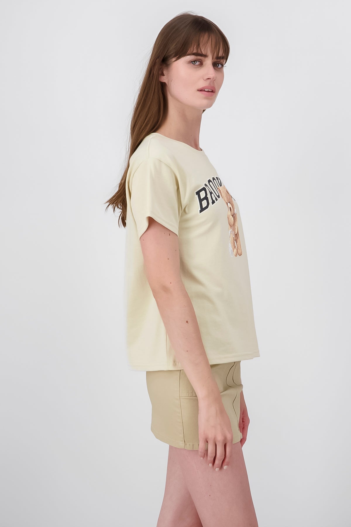 Playera Manga Corta Osito Brooklyn BEIGE