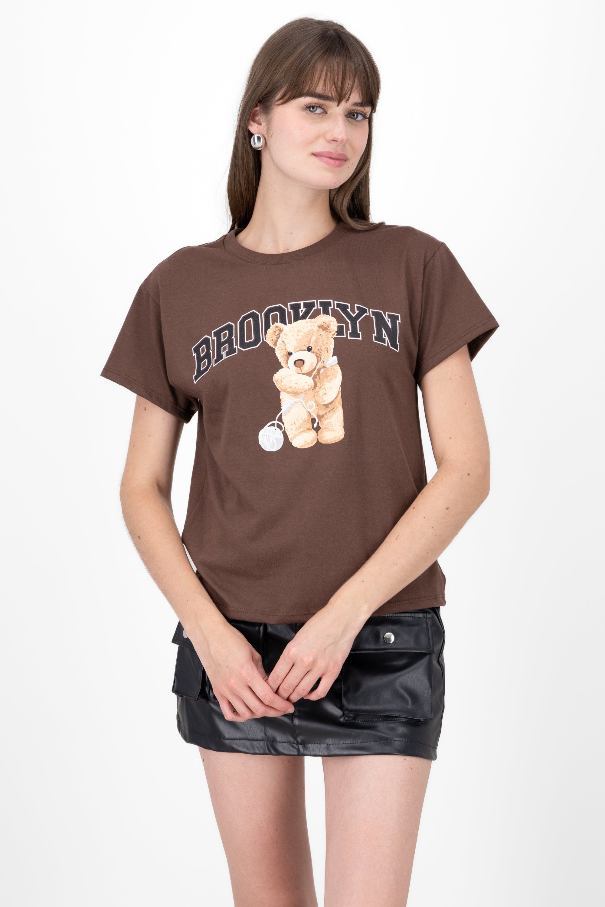 Playera Manga Corta Osito Brooklyn CAFE