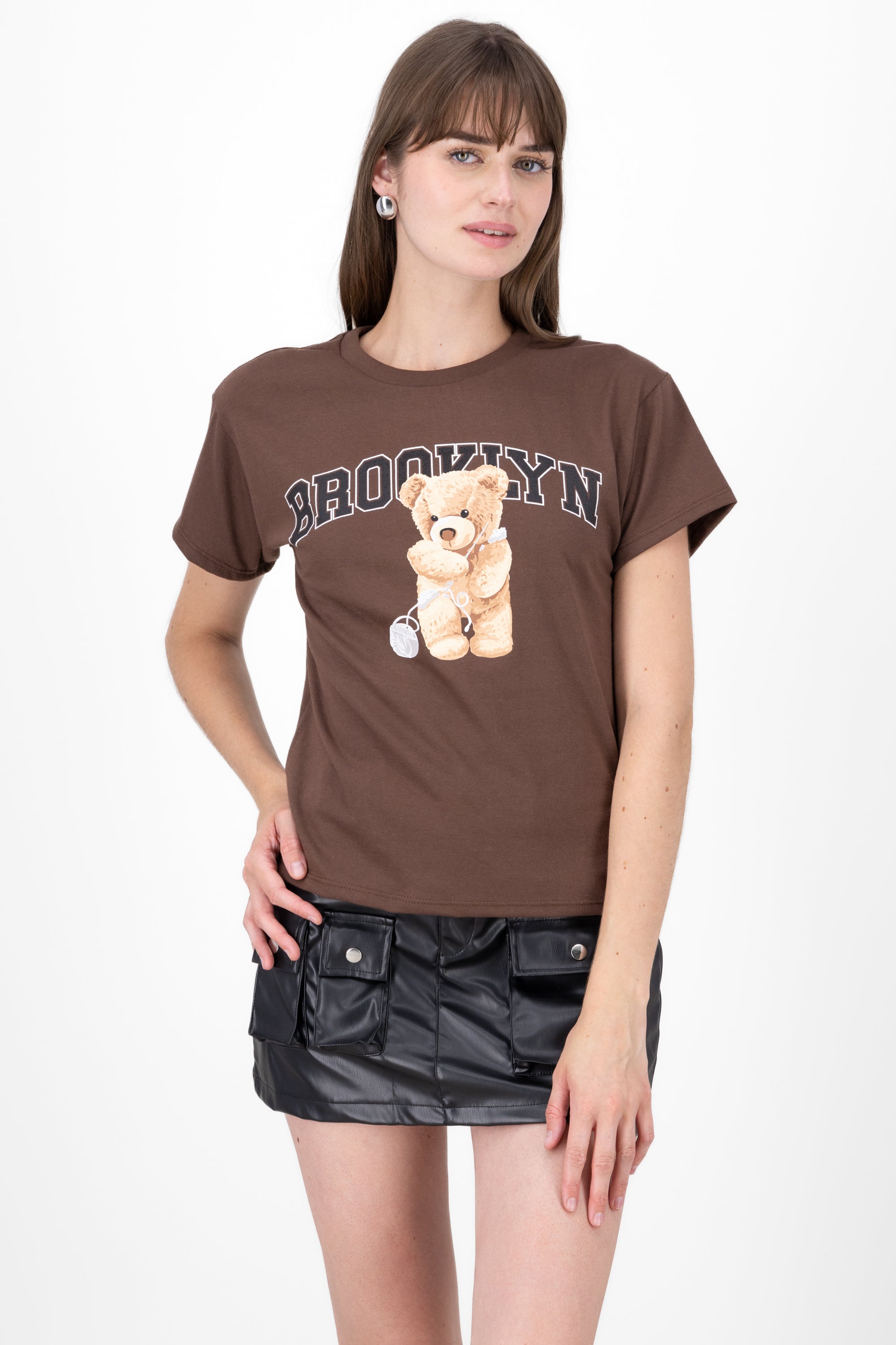 Playera Manga Corta Osito Brooklyn CAFE