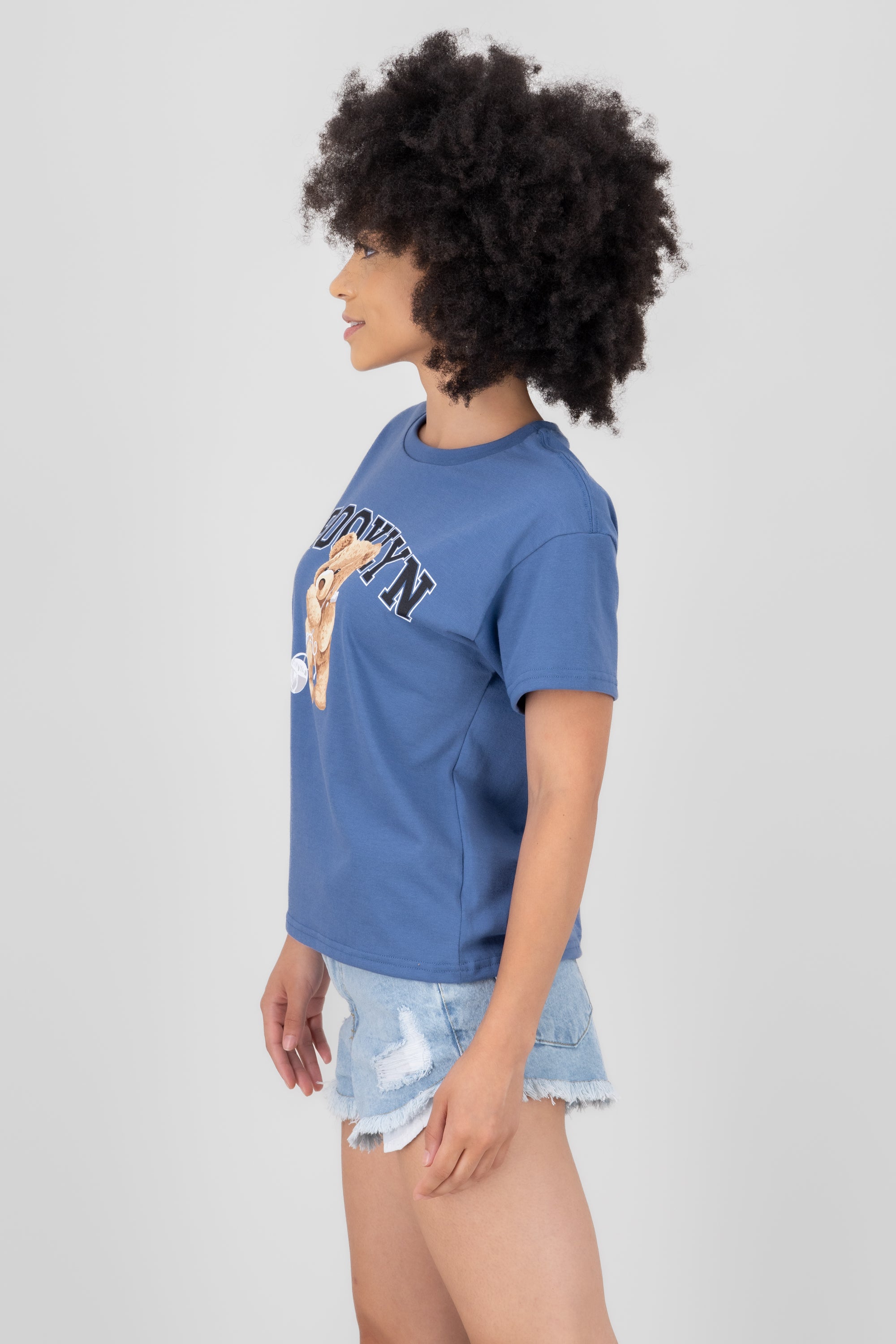 Playera Manga Corta Osito Brooklyn INDIGO