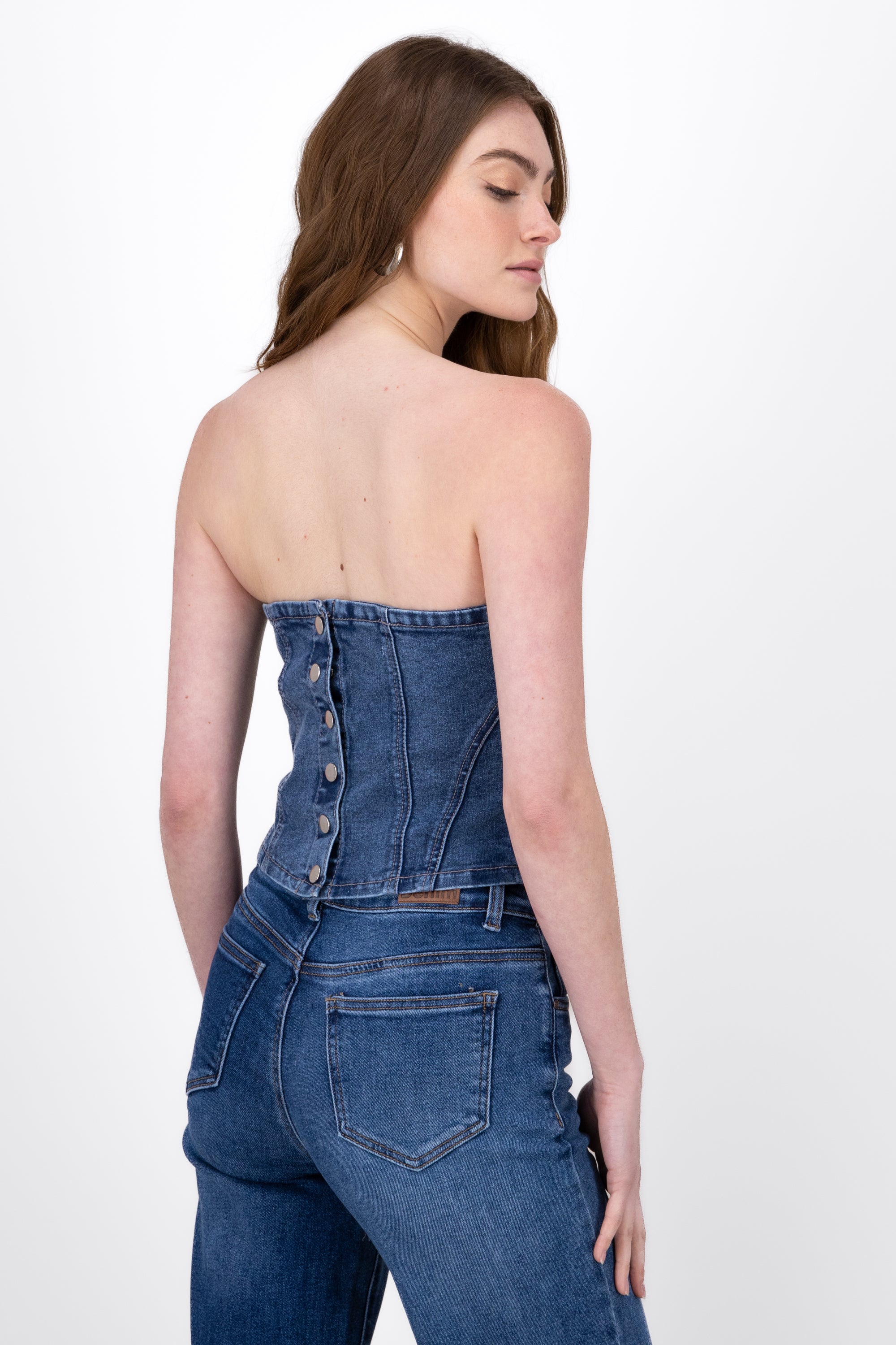 Top denim cortes ACID MEDIO