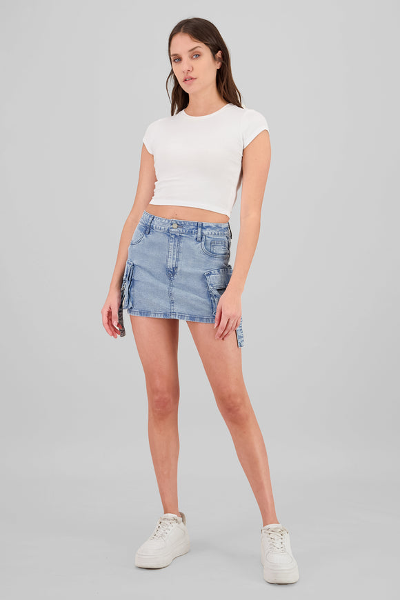 Falda Short Cargo Tiras