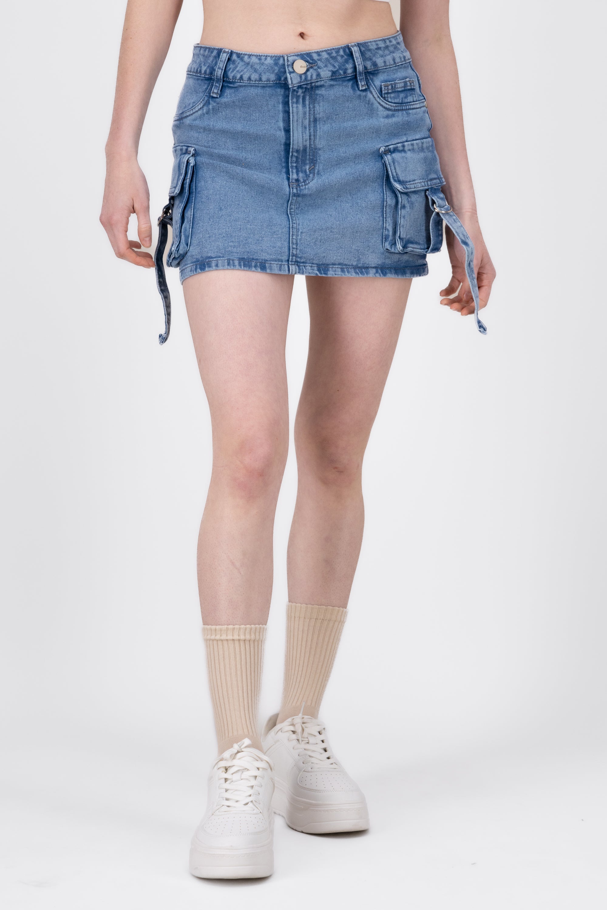 Falda Short Cargo Tiras ACID LIGHT