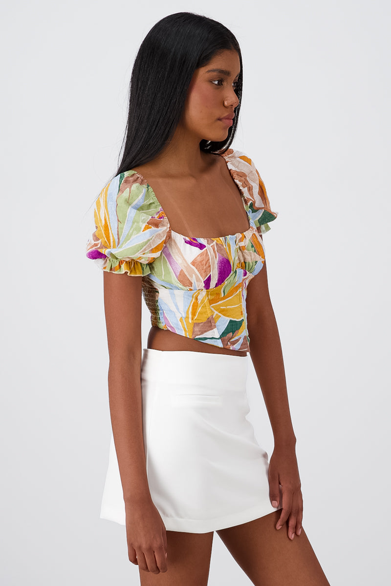 Blusa Estampado Tropical NARANJA COMBO