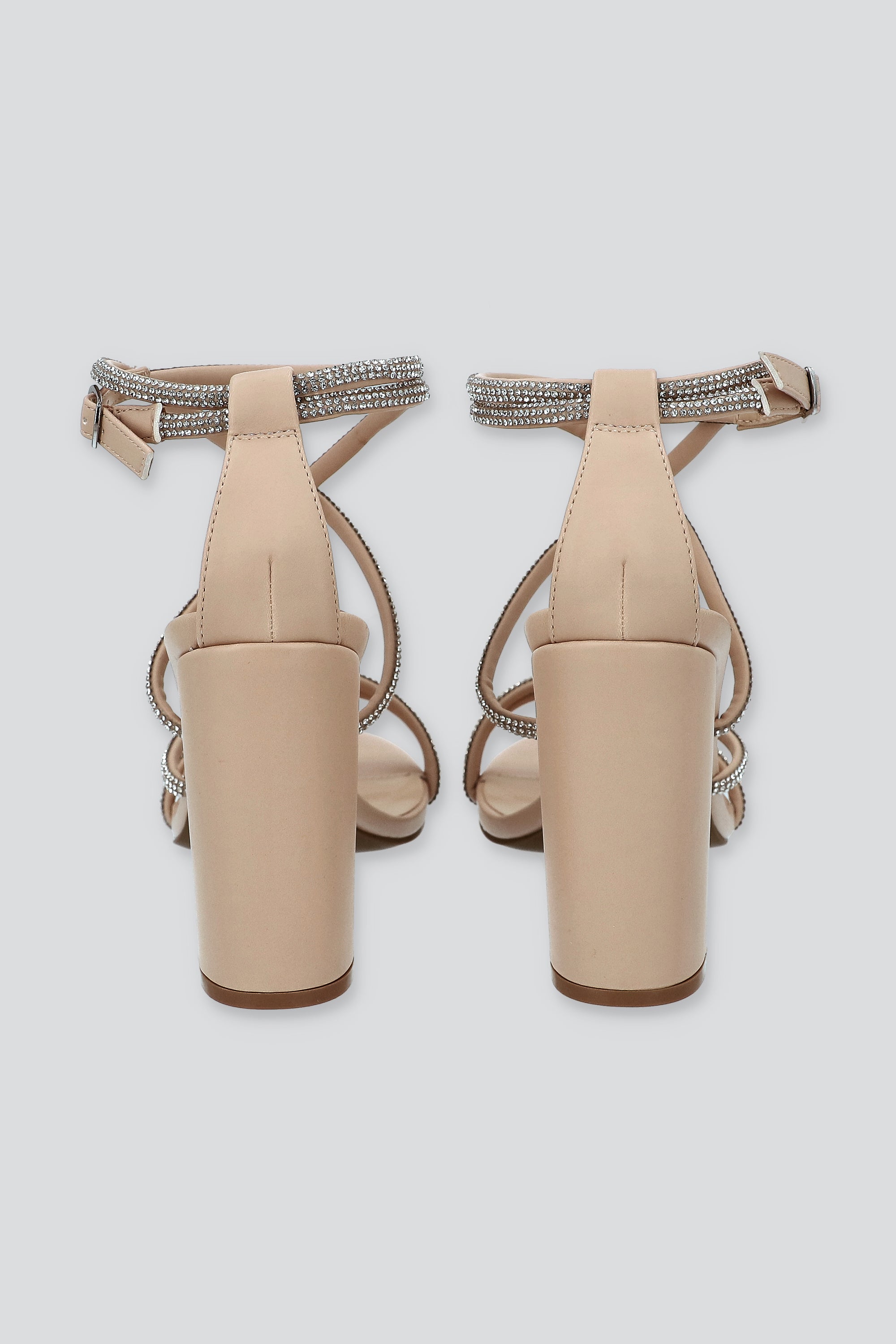 Tacon varias tiras brillos NUDE