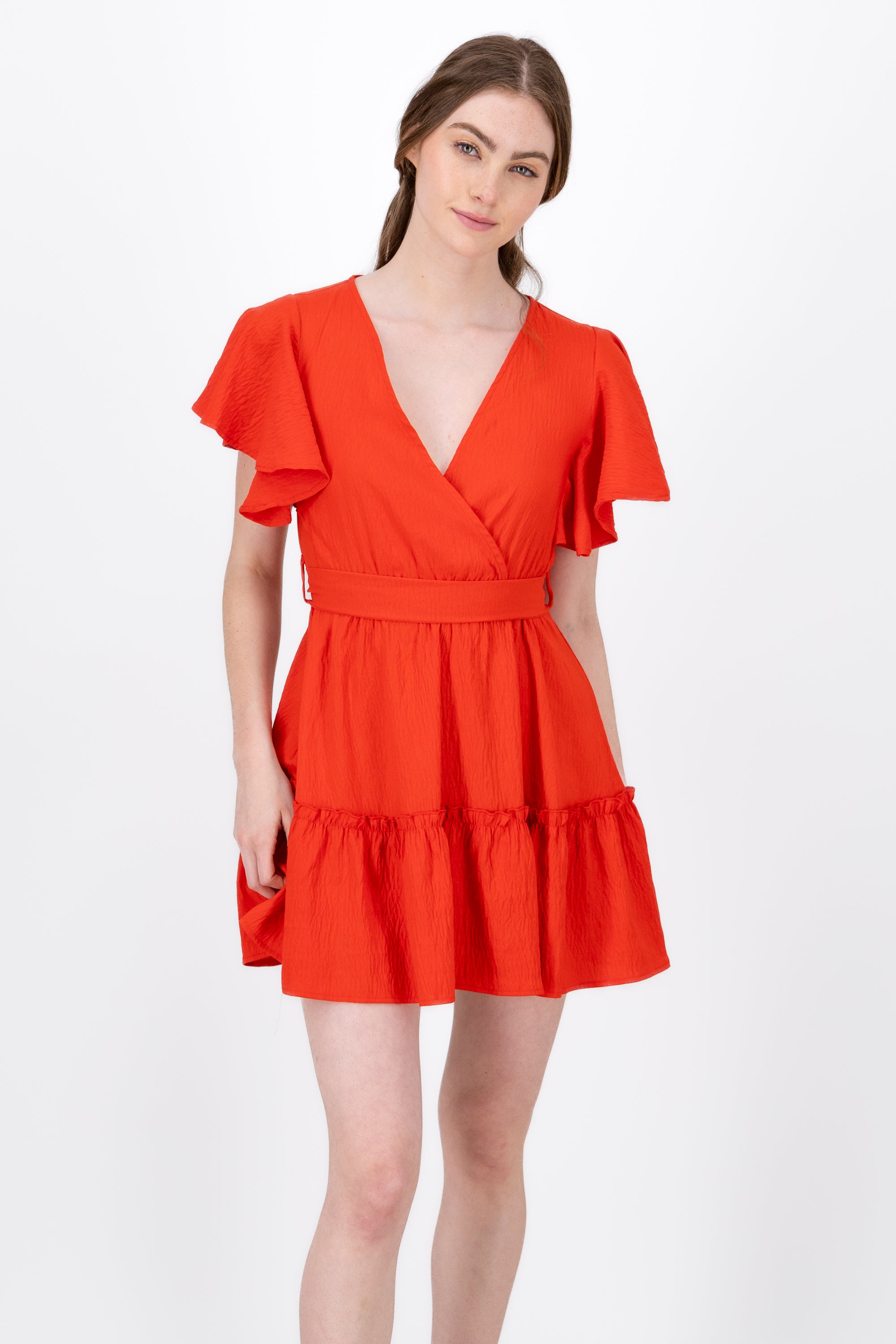 Vestido Campesino Liso ROJO