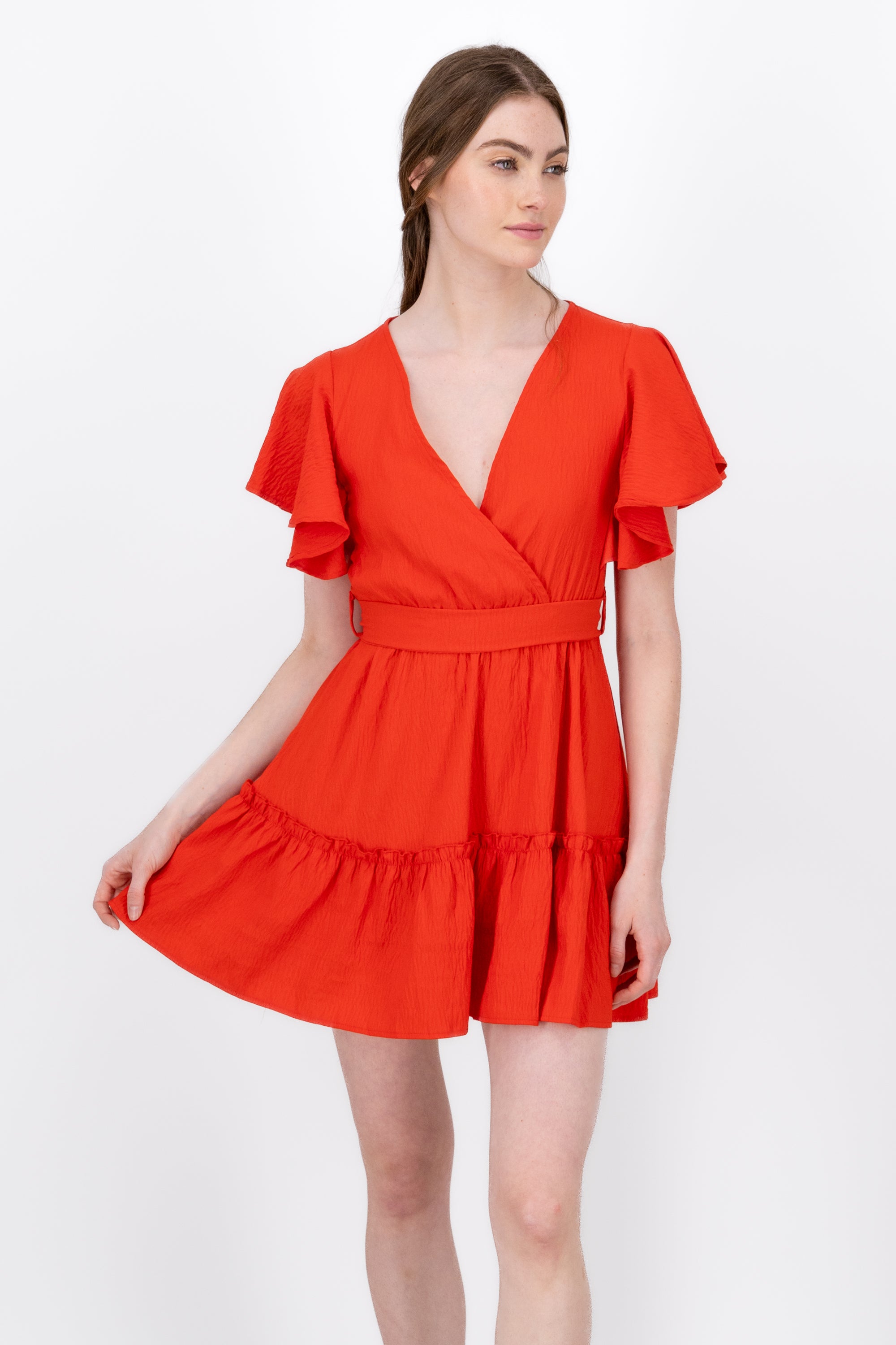 Vestido Campesino Liso ROJO