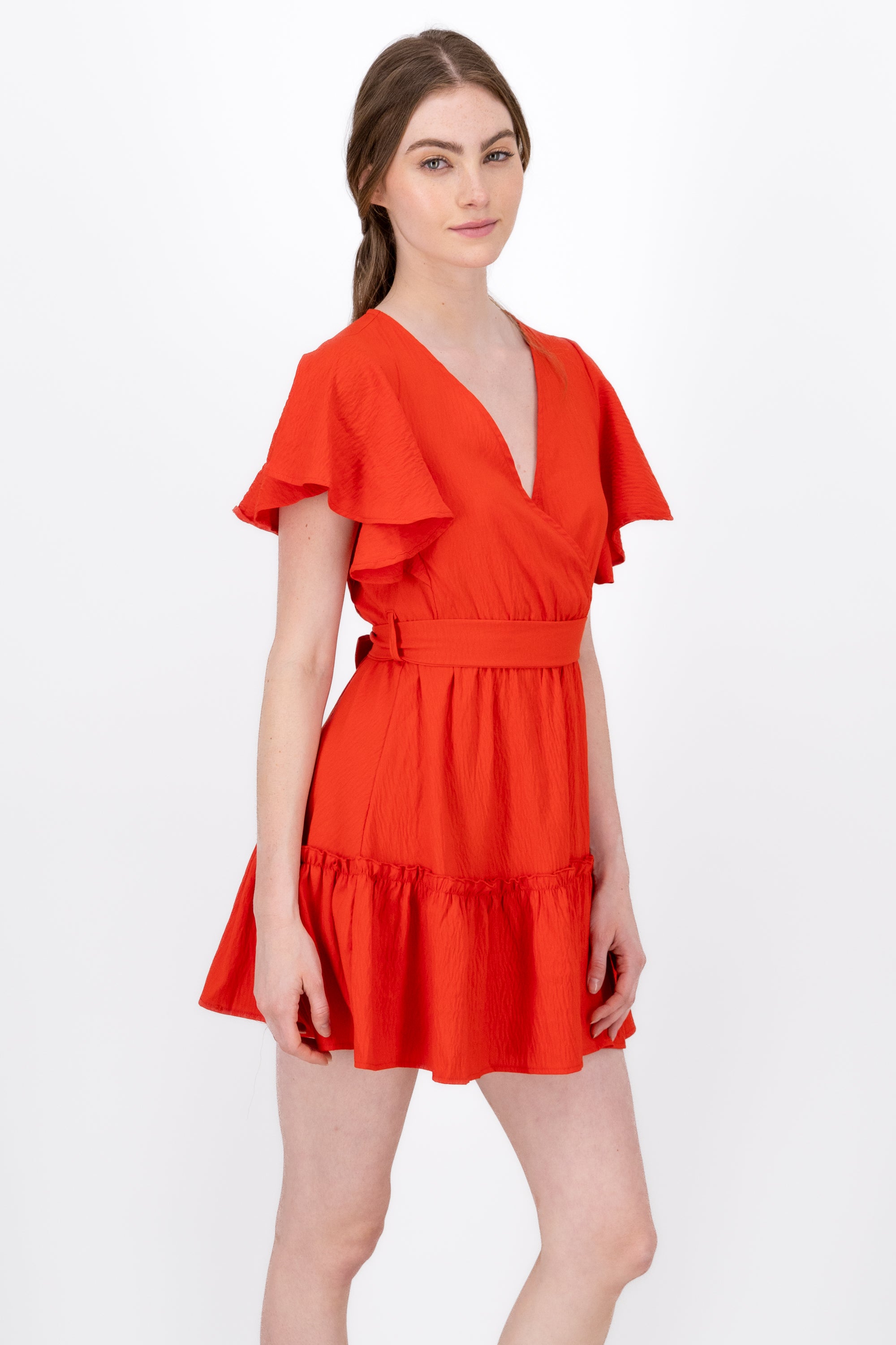 Vestido Campesino Liso ROJO