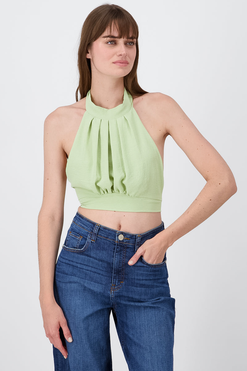 Top Crop Sin Mangas VERDE